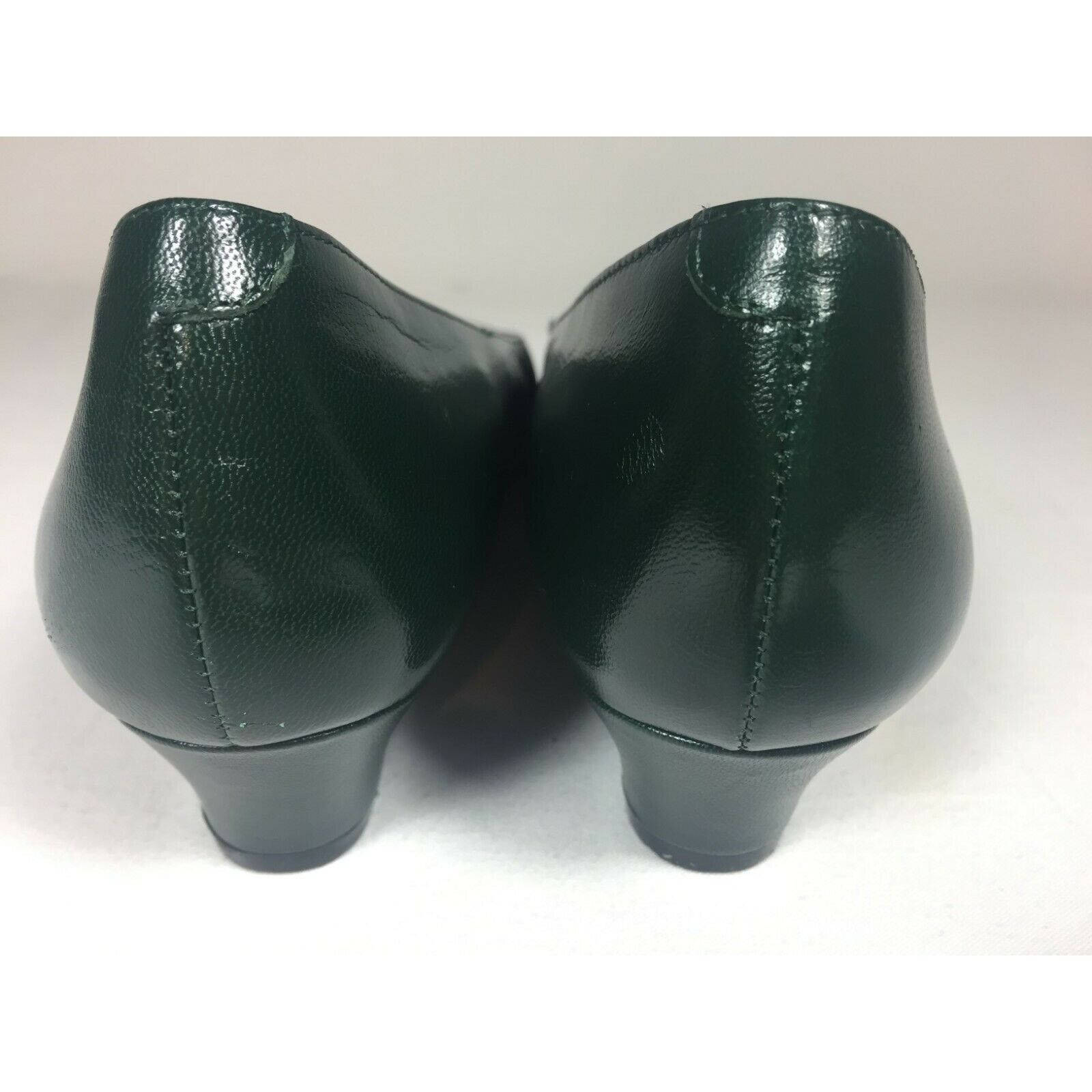 Other Amalfi Womens Italy Made Green Leather Cap Toe Shoes Sz 7.5 Size US 7.5 / IT 37.5 - 4 Thumbnail