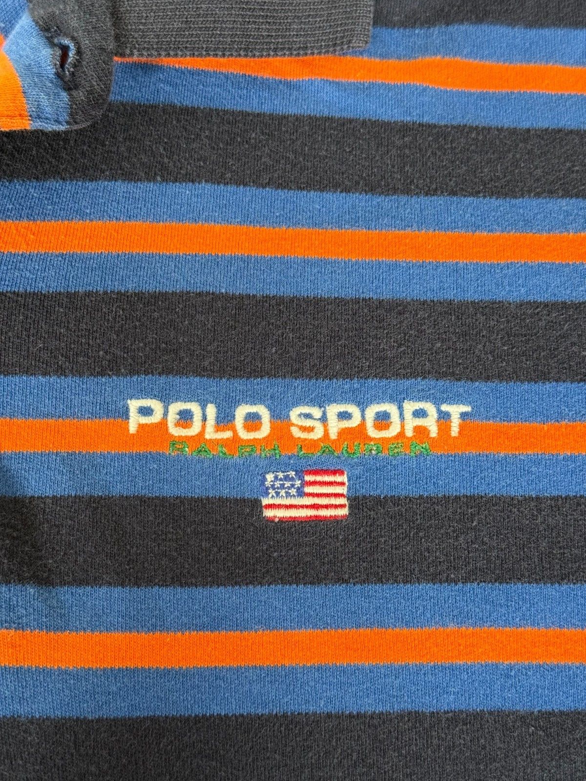 Polo Ralph Lauren Vintage 90s Polo Sport Ralph Lauren Striped Polo Shirt Size US XL / EU 56 / 4 - 3 Thumbnail