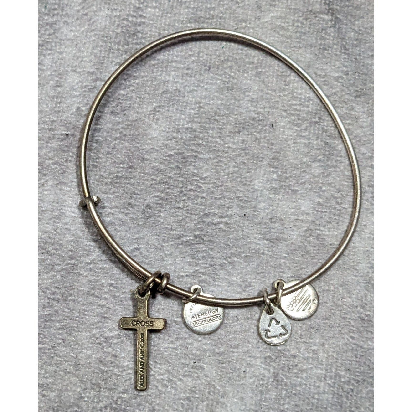 Other Alex & Ani Religious Silver Tone Bangle Bracelet With Cross Size ONE SIZE - 4 Thumbnail