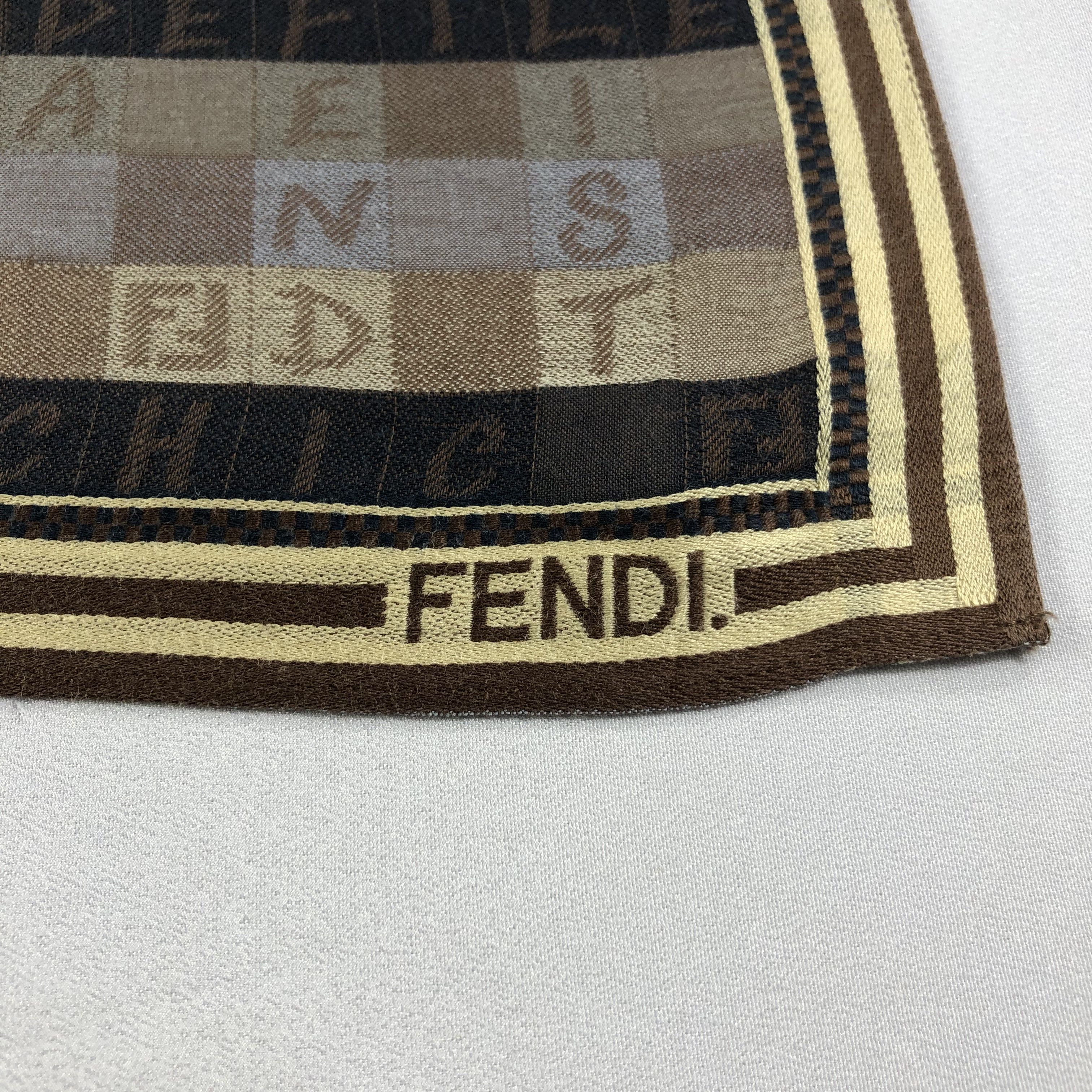 Vintage Fendi Handkerchief Neckerchief Bandana H1638 Size ONE SIZE - 4 Thumbnail