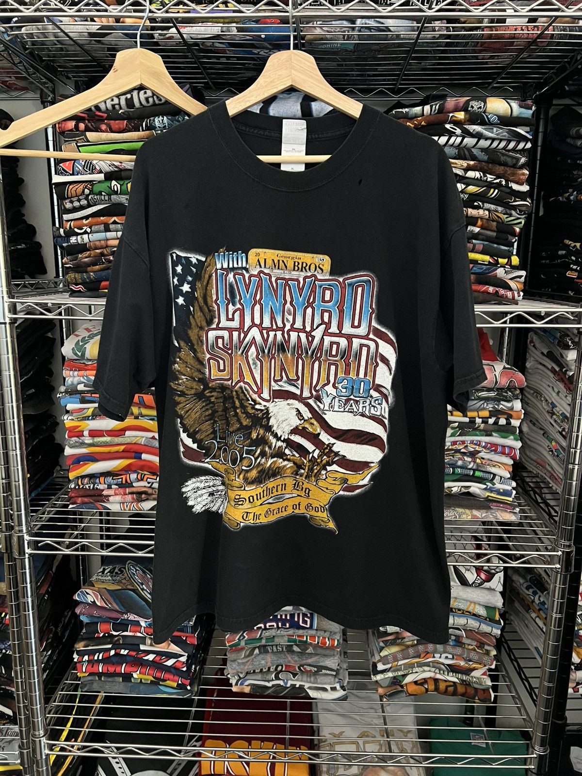 2005 Lynyrd Skynyrd Allman Brothers Band Tour Eagle Tee
