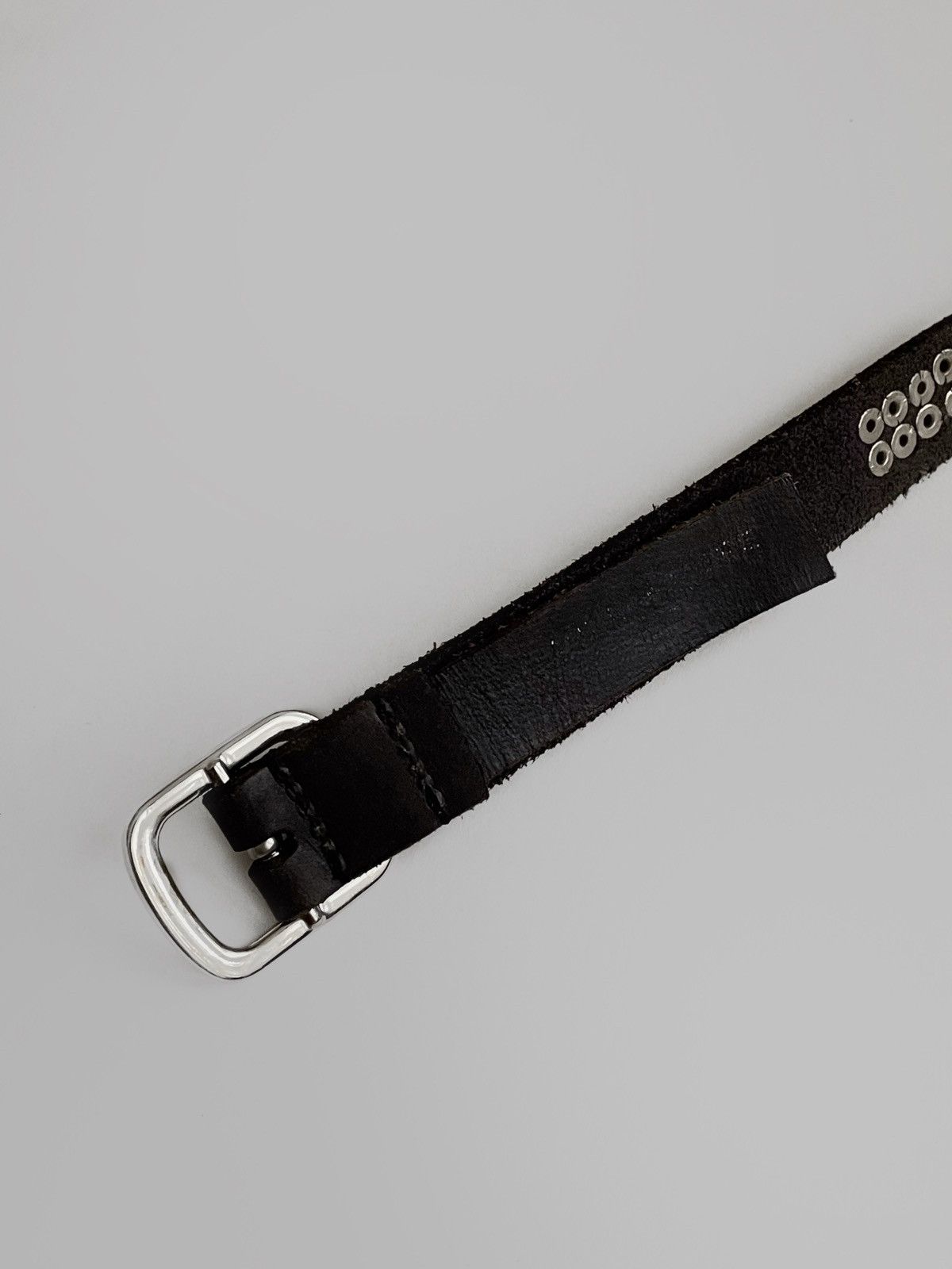 20471120 Archive hard leather/metal belt 2000s Size ONE SIZE - 6 Thumbnail