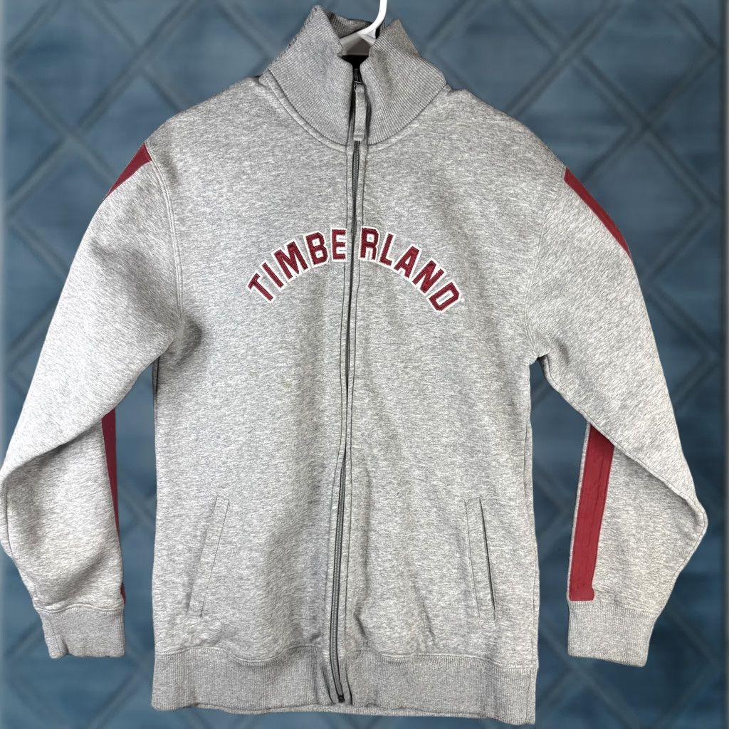 Timberland Timberland Sweatshirt Mens Large Gray Full Zip Fleece Stand Collar Logo Track Size US L / EU 52-54 / 3 - 1 Thumbnail