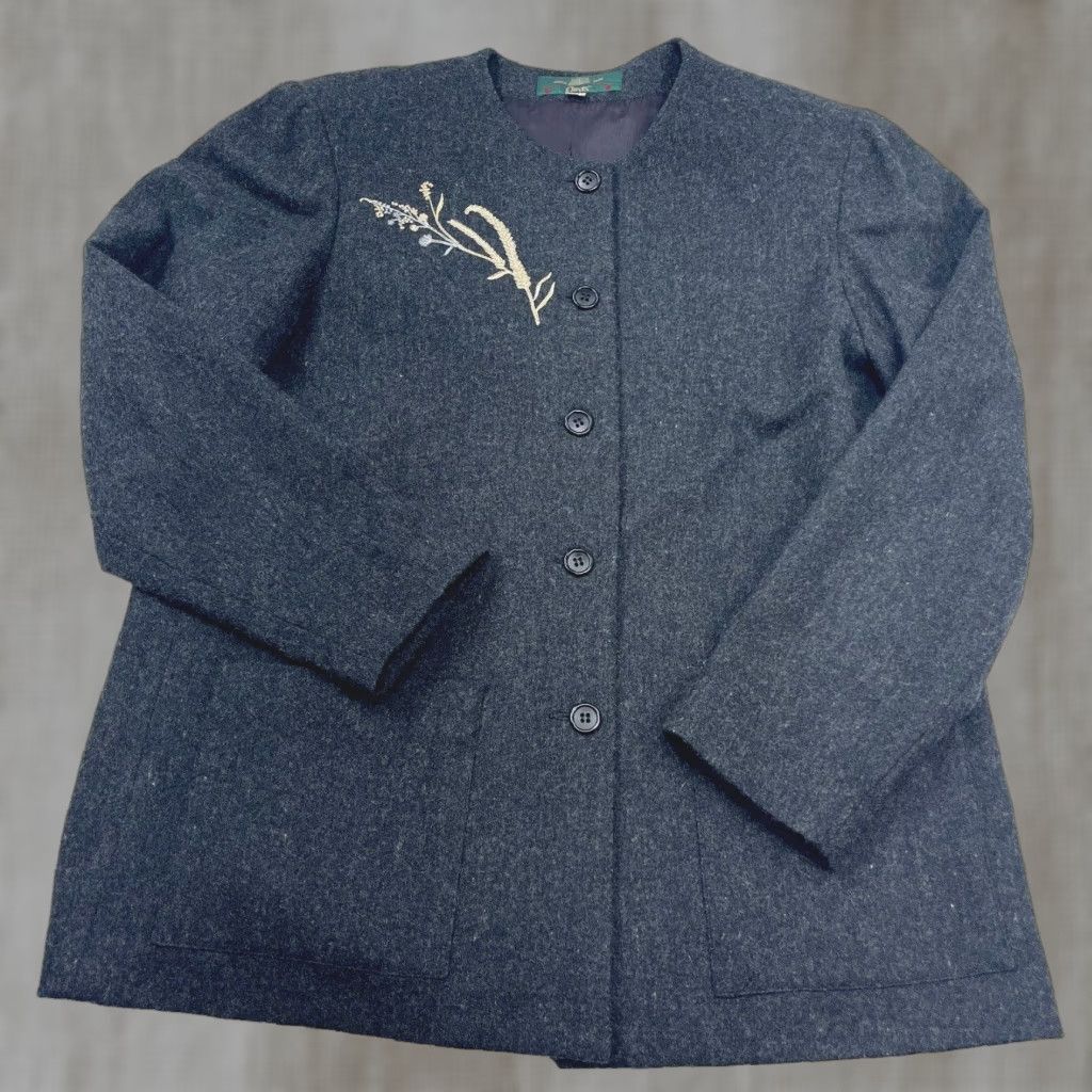 Orvis VINTAGE Orvis Women’s Wool Blazer 12 Gray Long Sleeve Casual Fall Winter Ladies Size XL / US 12-14 / IT 48-50 - 1 Thumbnail