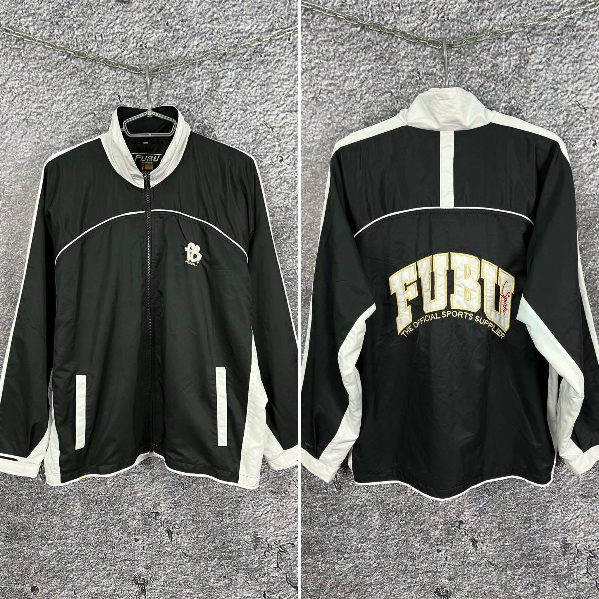 Fubu Vintage FUBU Sports Full Zip Jacket Big Logo Streetwear Size US XL / EU 56 / 4 - 1 Thumbnail