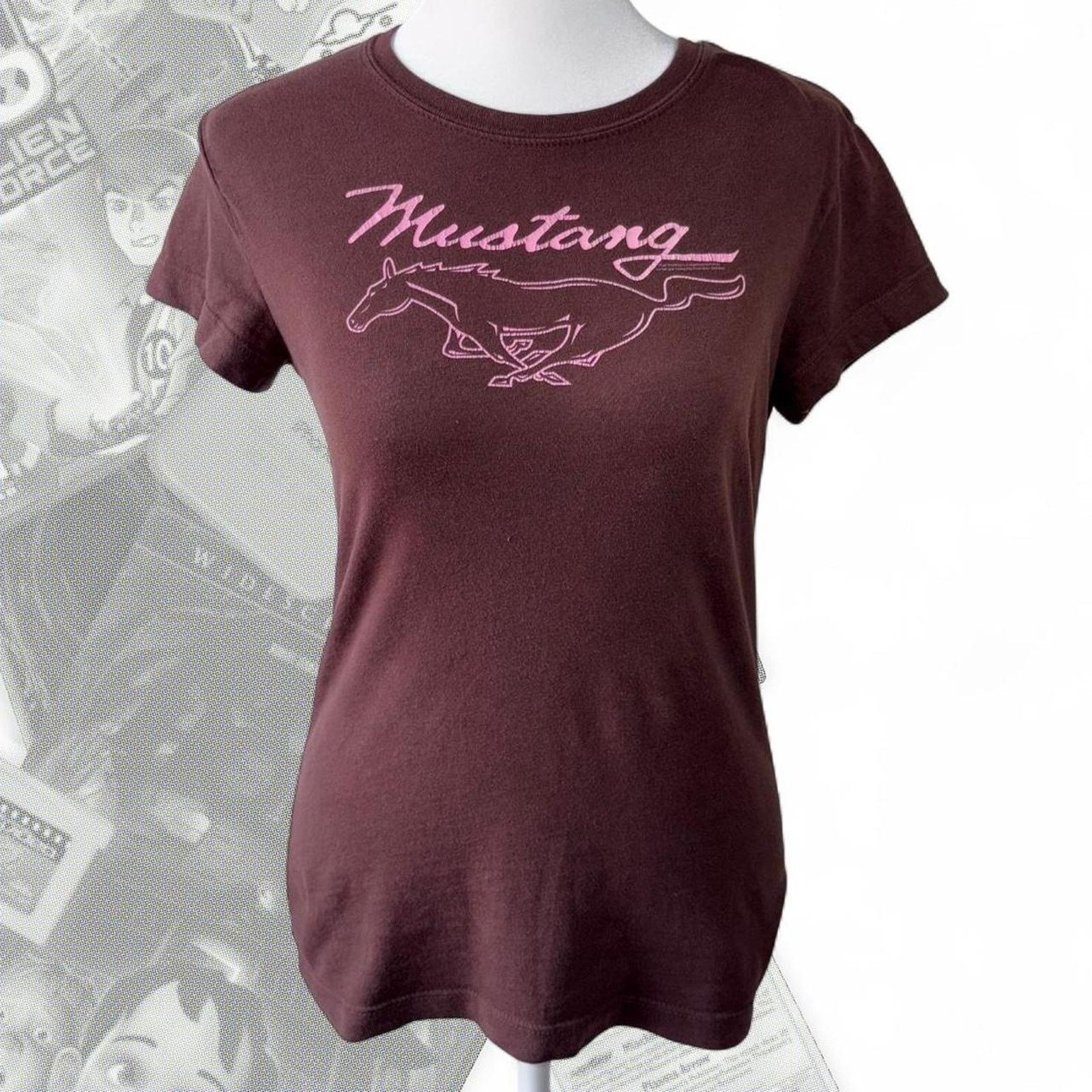 Vintage Brown Vintage Mustang 40th Anniversary Horse Graphic Tee Size XS / US 0-2 / IT 36-38 - 1 Thumbnail
