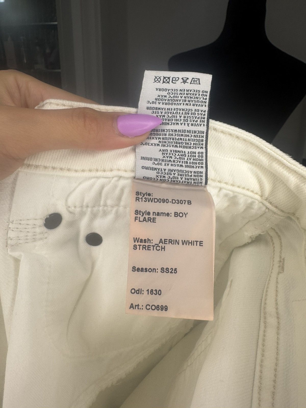 R13 R13 Boy Flare - Aerin White Size 26" / US 2 / IT 38 - 5 Thumbnail