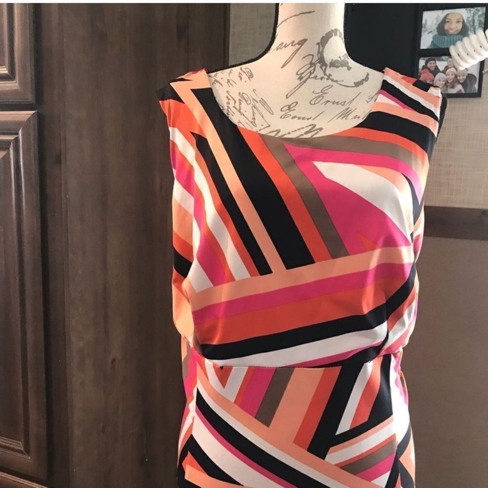 Other Pink and Black Sleeveless Sheath Mini Dress Size XXL / US 16-18 / IT 52-54 - 5 Thumbnail