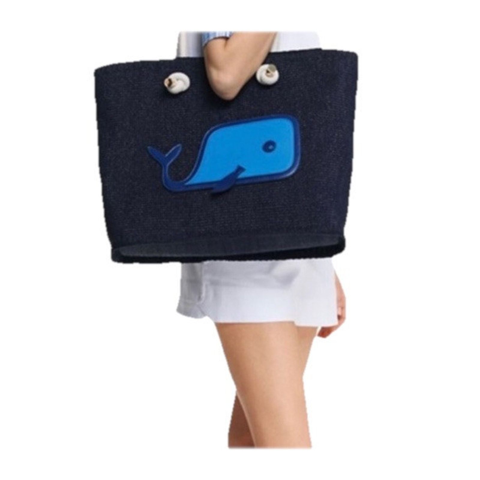 Tory Burch NWT Tory Burch Knotted Whale Tote Navy Blue Handbag Bag Rare Size ONE SIZE - 2 Thumbnail
