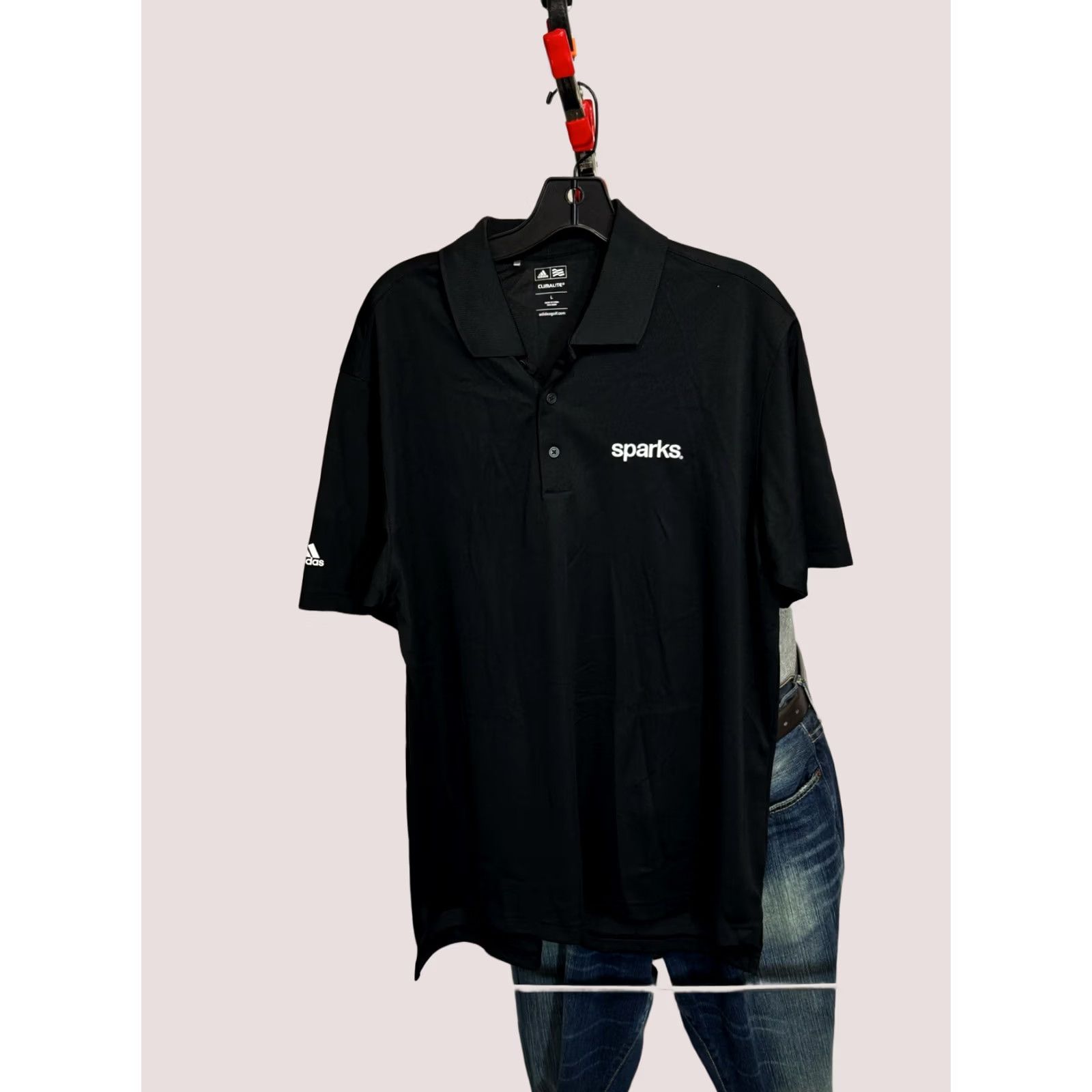 Adidas Adidas Polo Shirt Mens L Black SHARp Embroidered Sparks Golf POLO Shirt Large L Size US L / EU 52-54 / 3 - 1 Thumbnail