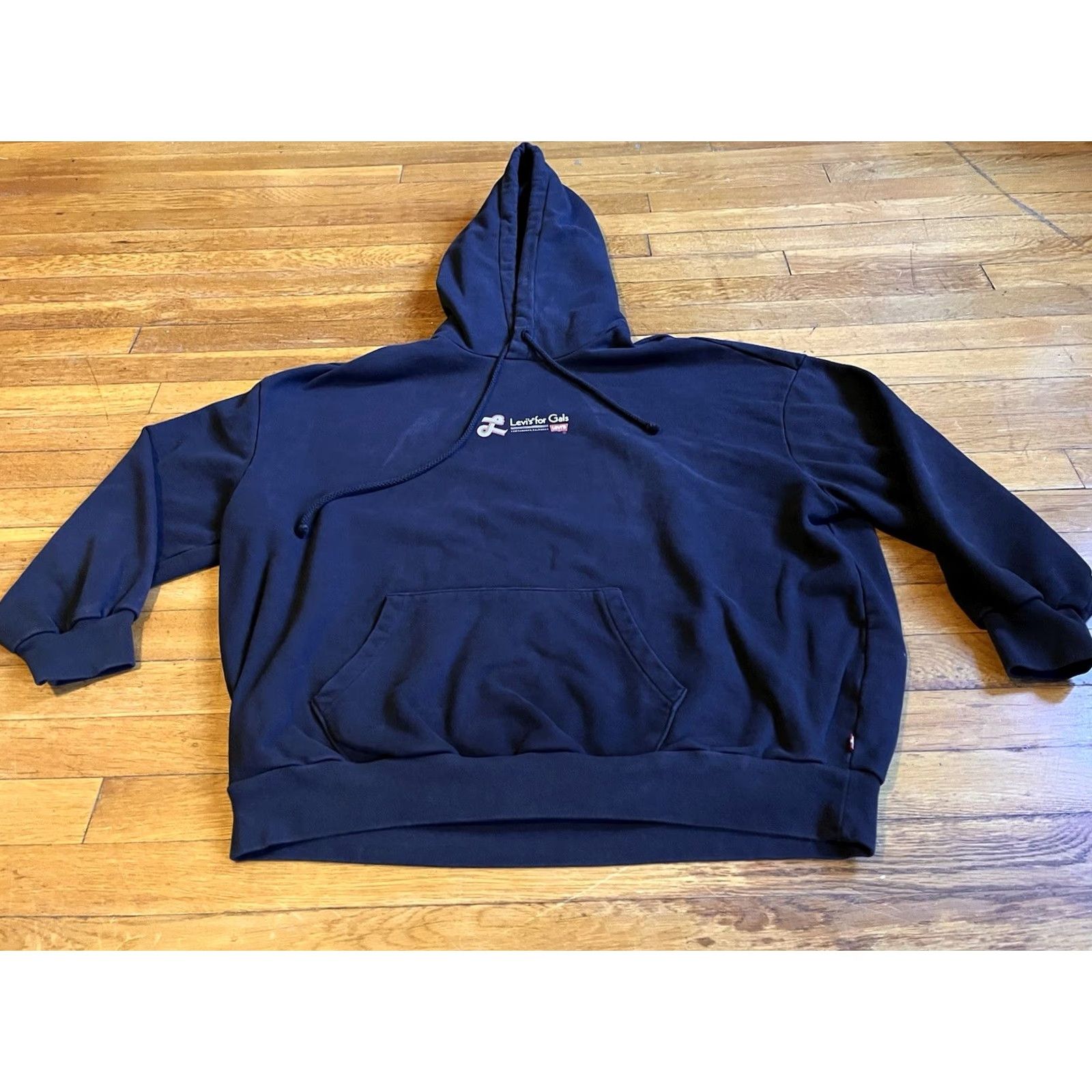 Levi's Levi’s For Gals Retro Prism Hoodie Women’s XS Oversized Black Hooded Pockets Logo 70s Retro Womens Size S / US 4 / IT 40 - 3 Thumbnail