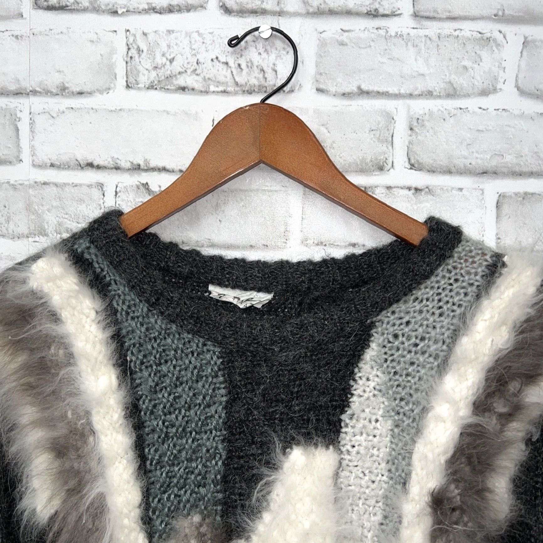 RAEY VINTAGE Rae Original Gray ALPACA Rabbit Fur Sweater Womens Size L Pullover Fur Womens Size L / US 10 / IT 46 - 2 Thumbnail