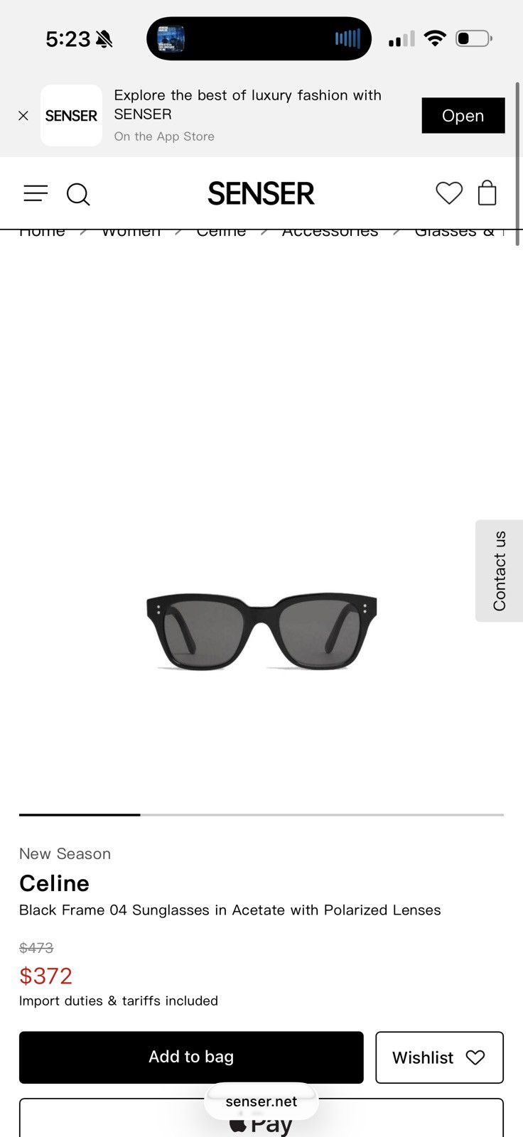 Celine Celine frame 04 sunglasses Size ONE SIZE - 1 Thumbnail