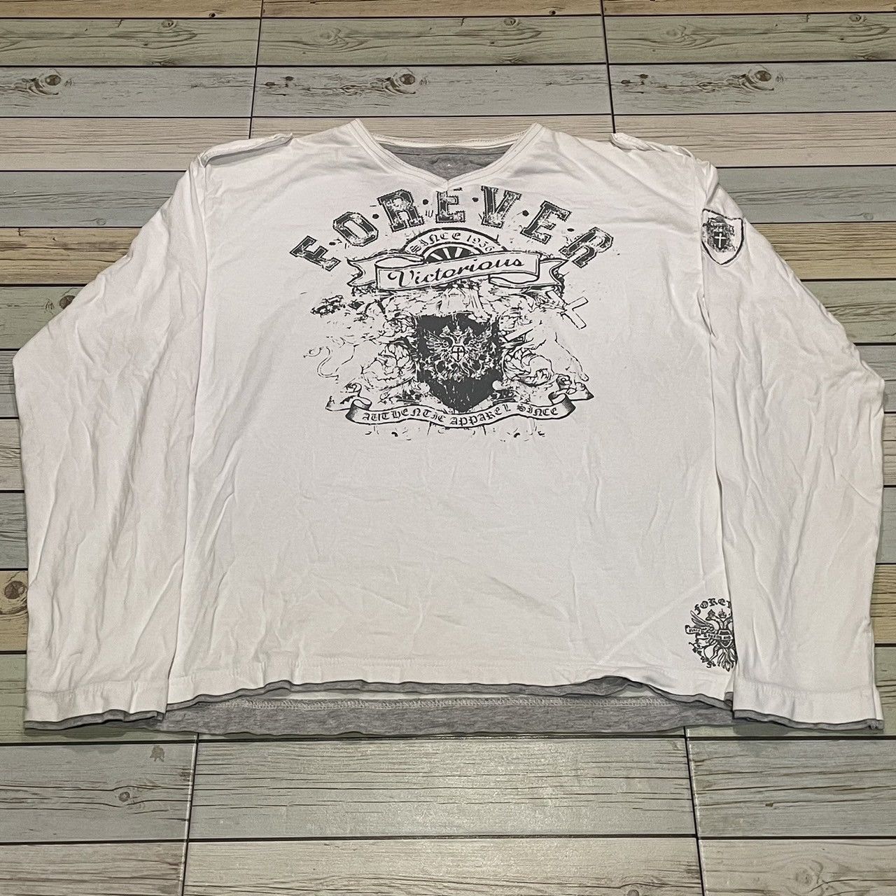 Affliction × Ed Hardy × Southpole Rare Wings Cross Longsleeve Y2K Affliction Style Size US XL / EU 56 / 4 - 1 Thumbnail