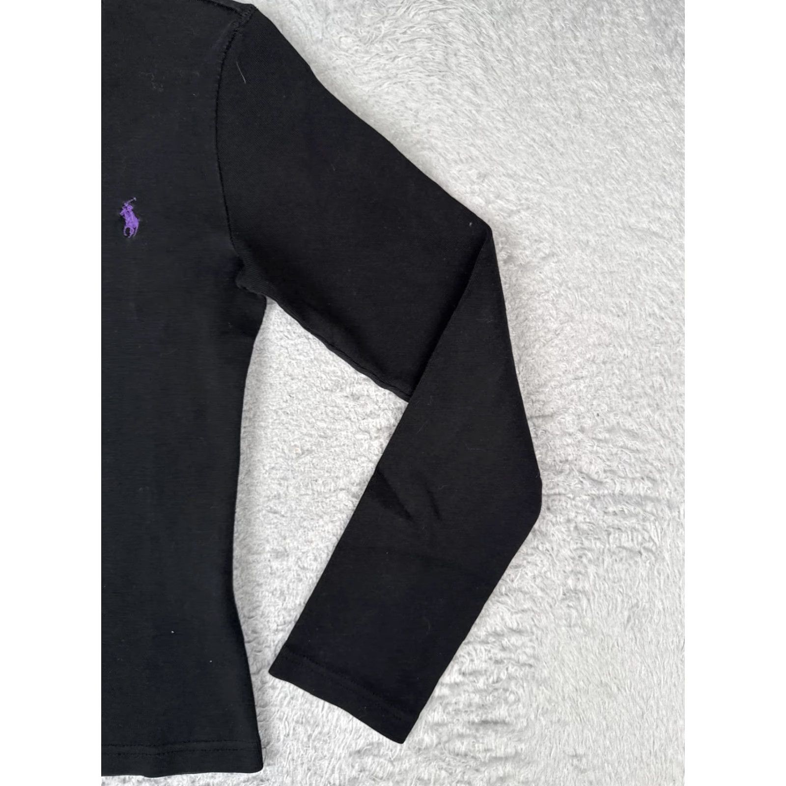Polo Ralph Lauren Ralph Lauren Sport Shirt Teens Medium Black Slim Fit Long Sleeve Cotton Logo Tee Size US M / EU 48-50 / 2 - 2 Thumbnail