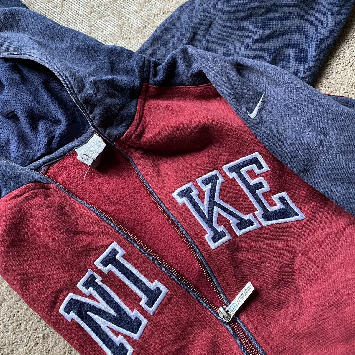 Nike Vintage 90s Zip Hoodie Nike Big Central Logo Streetwear y2k Size US L / EU 52-54 / 3 - 6 Thumbnail