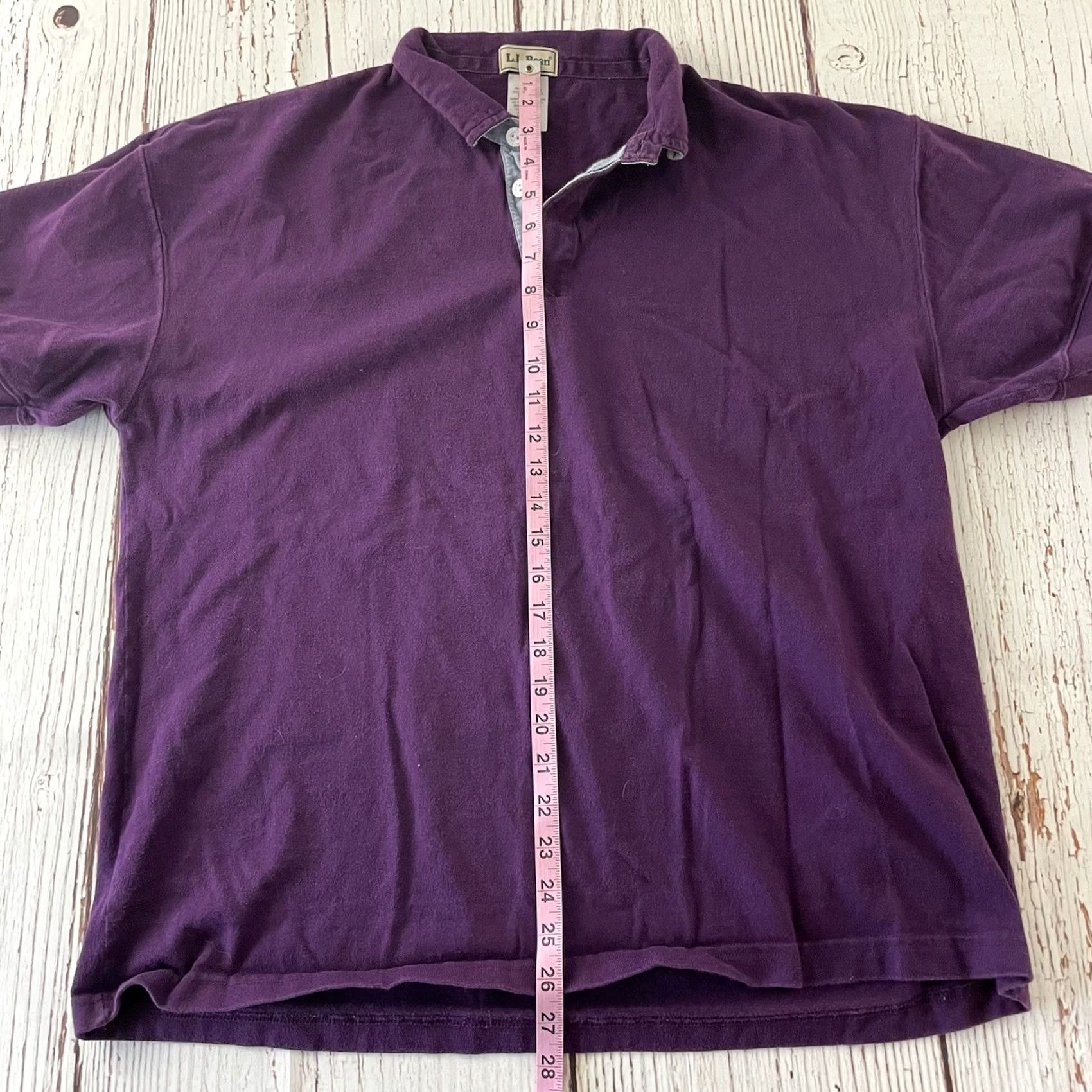 Vintage VINTAGE L.L. Bean Short Sleeve Button Front Polo Shirt Men's Large Purple Size US L / EU 52-54 / 3 - 4 Thumbnail