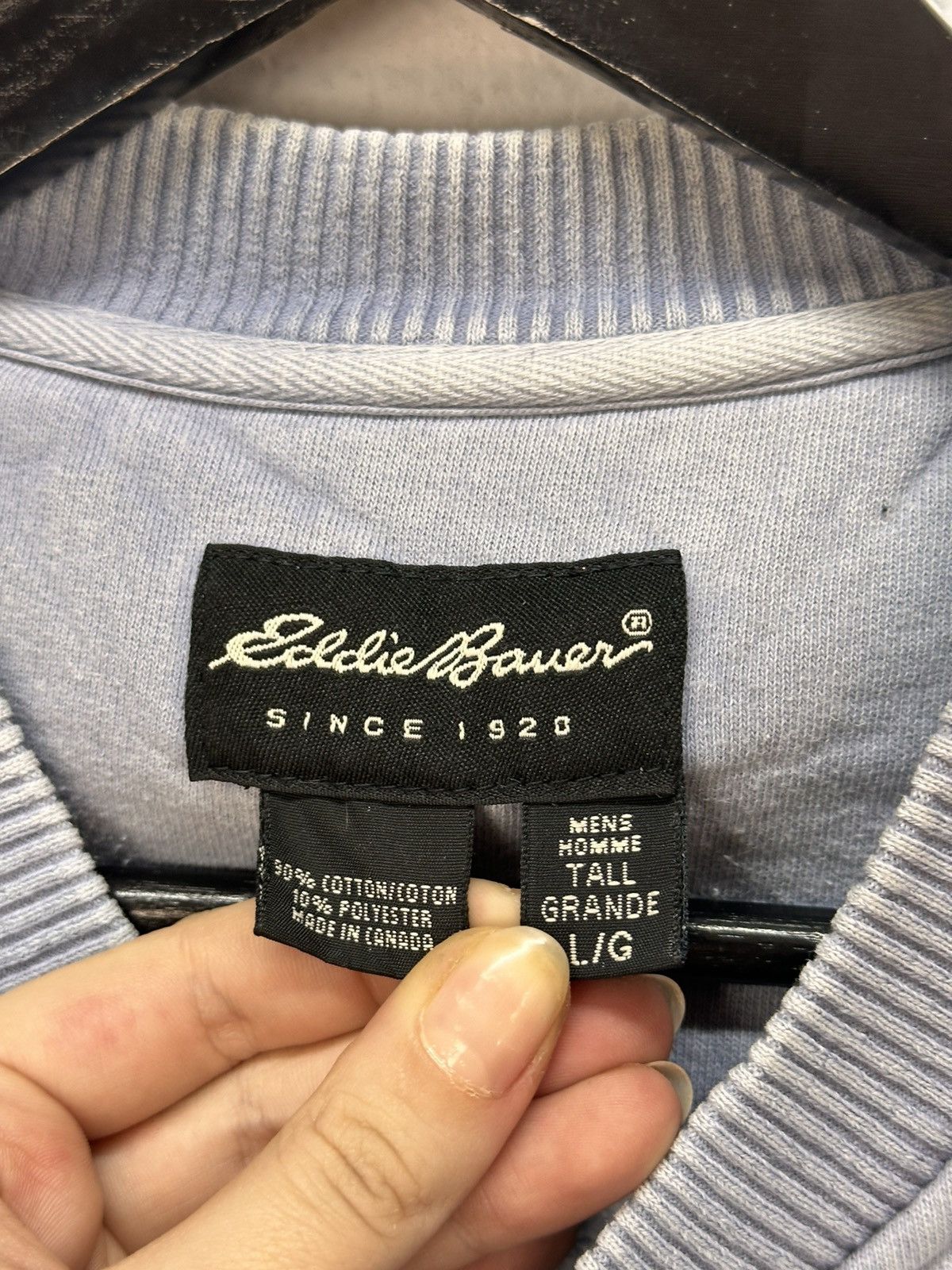 Eddie Bauer Vintage Hoodie Oversize Nike Blue Streetwear Y2K 90s Adidas Size US L / EU 52-54 / 3 - 10 Thumbnail