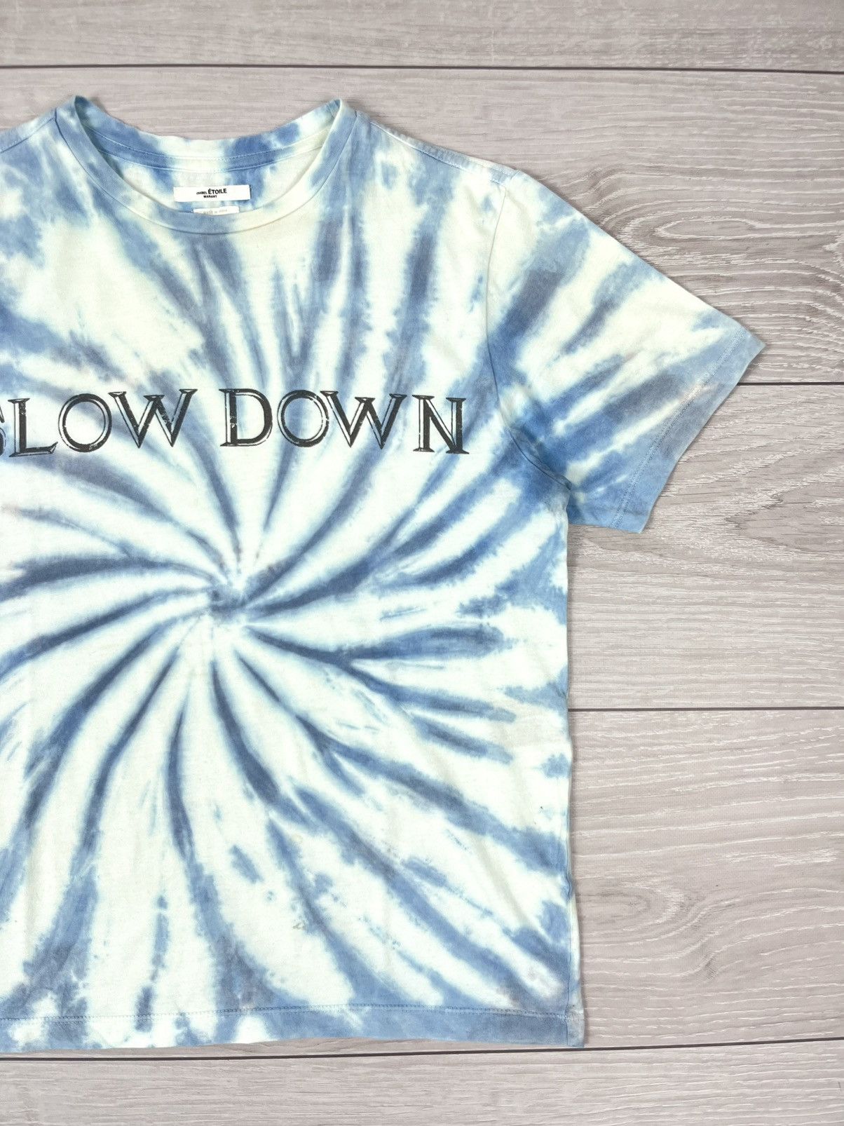 Isabel Marant Etoile Isabel Marant Etoile Zewel Tie Dye Slow Down T Shirt Size XS / US 0-2 / IT 36-38 - 2 Thumbnail