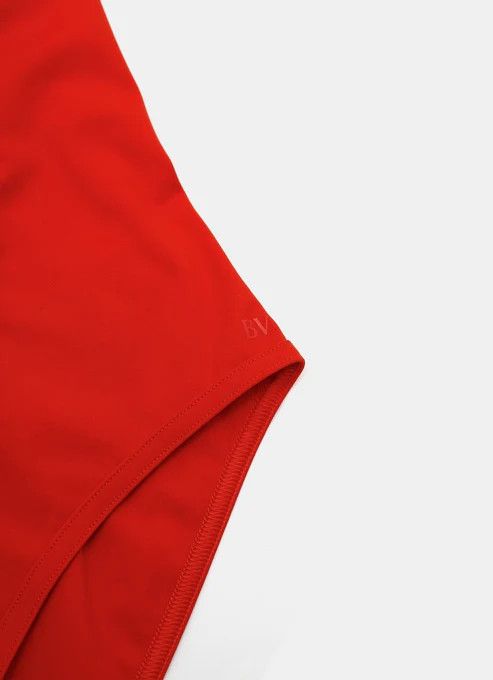 Bottega Veneta o1w1db10825 Stretch Nylon Halter Neck Swimsuit in Red Size XS / US 0-2 / IT 36-38 - 3 Thumbnail