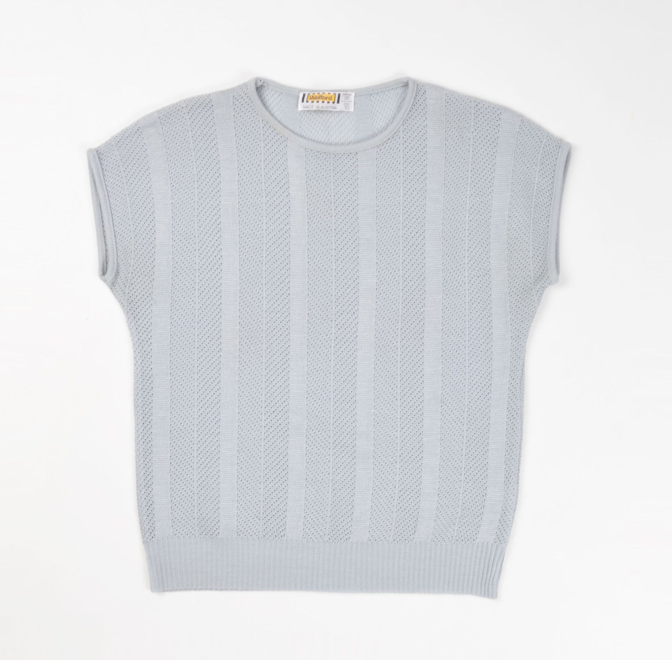 Wolford Vintage Wolford 80's Knitted Gray Retro Top Tee Size XS / US 0-2 / IT 36-38 - 4 Thumbnail
