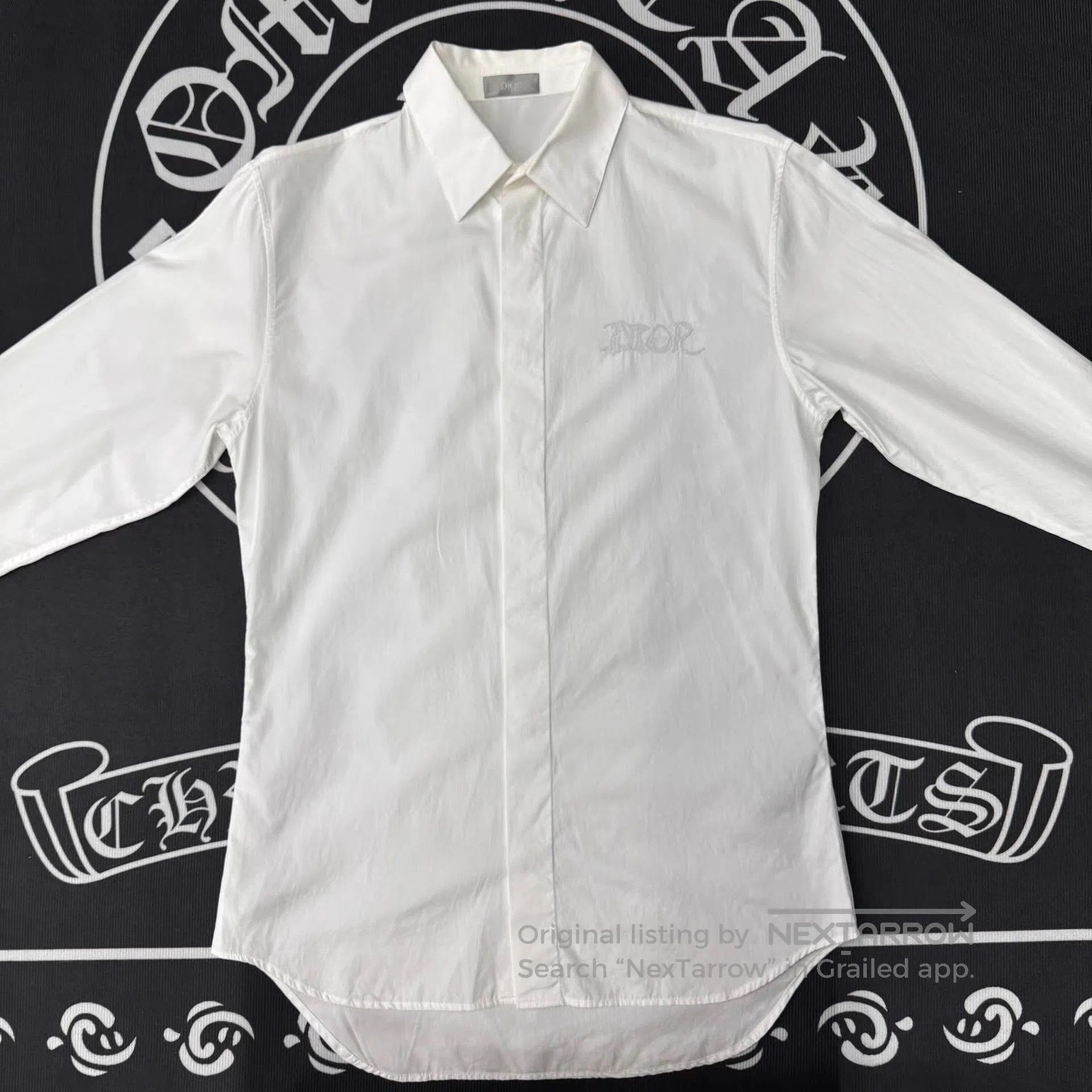 Dior White Long Sleeve Button. Size US L / EU 52-54 / 3 - 1 Thumbnail