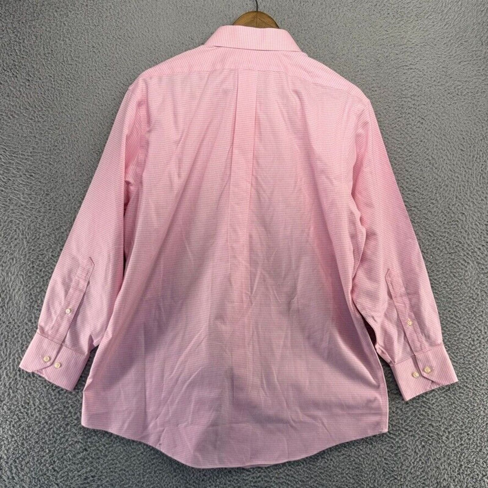 Brooks Brothers Brooks Brothers Shirt Men's 16.5 2/3 Pink Houdstooth Plaid Size US L / EU 52-54 / 3 - 9 Thumbnail
