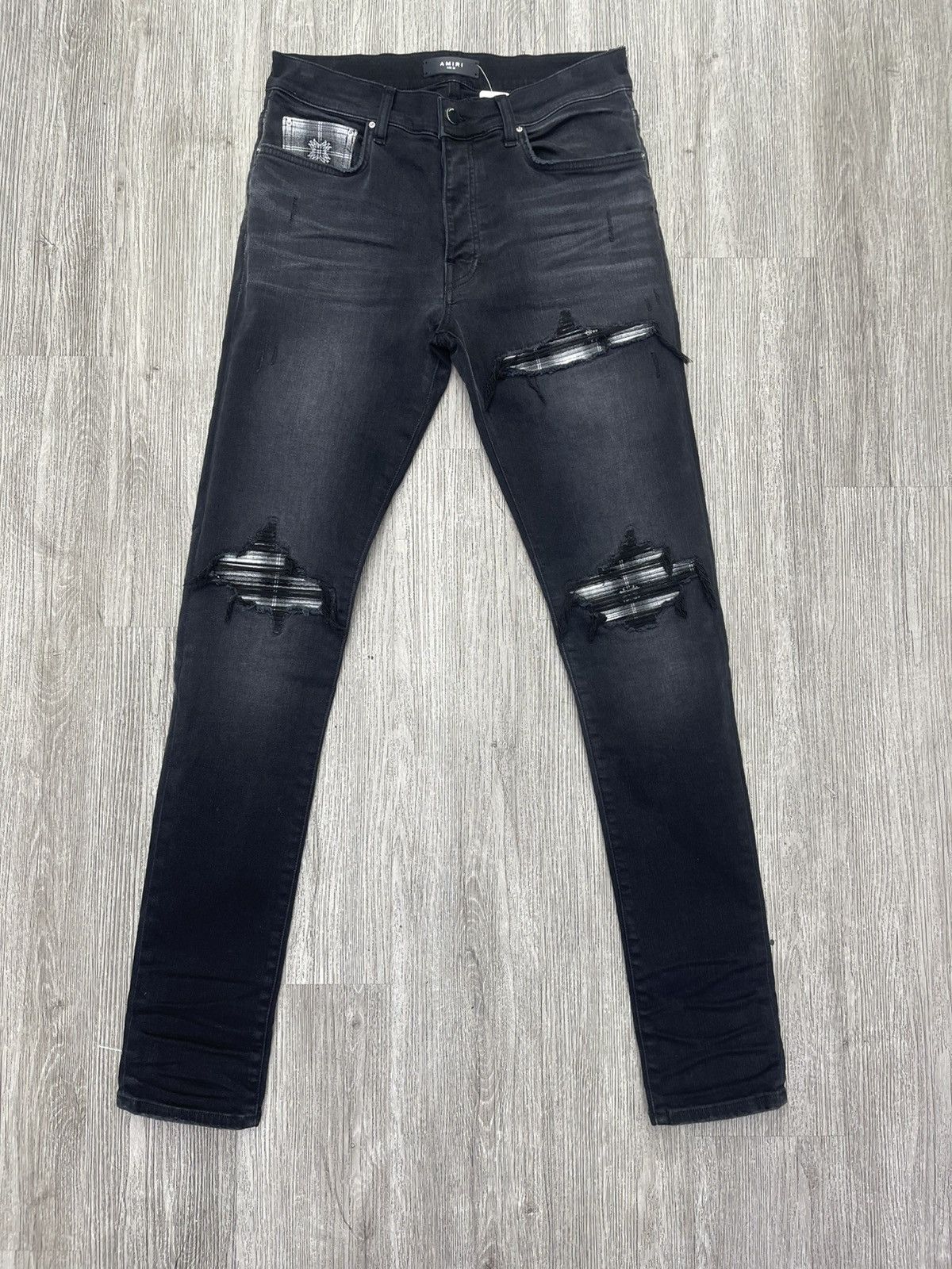 Amiri Amiri Mx1 Black/white jean Size US 32 / EU 48 - 1 Thumbnail