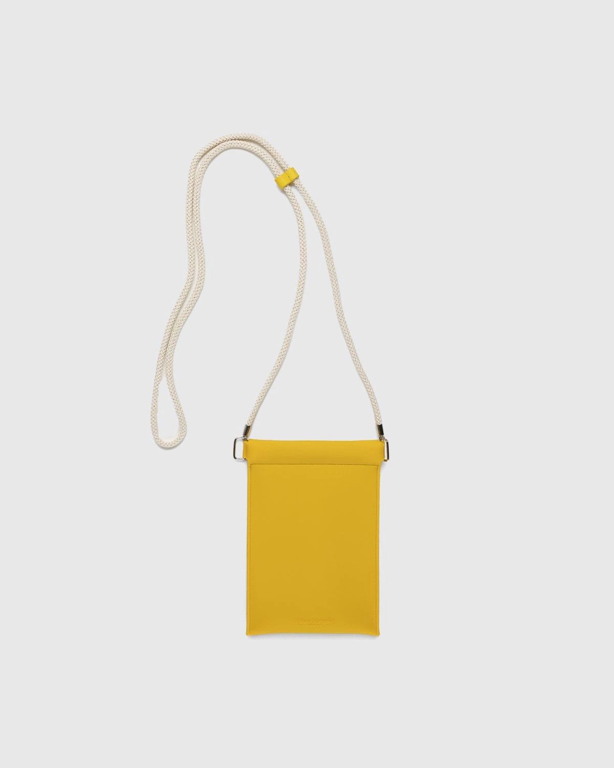 Maison Margiela Maison Margiela Logo Rubber Phone Pouch Case In Yellow Size ONE SIZE - 3 Thumbnail