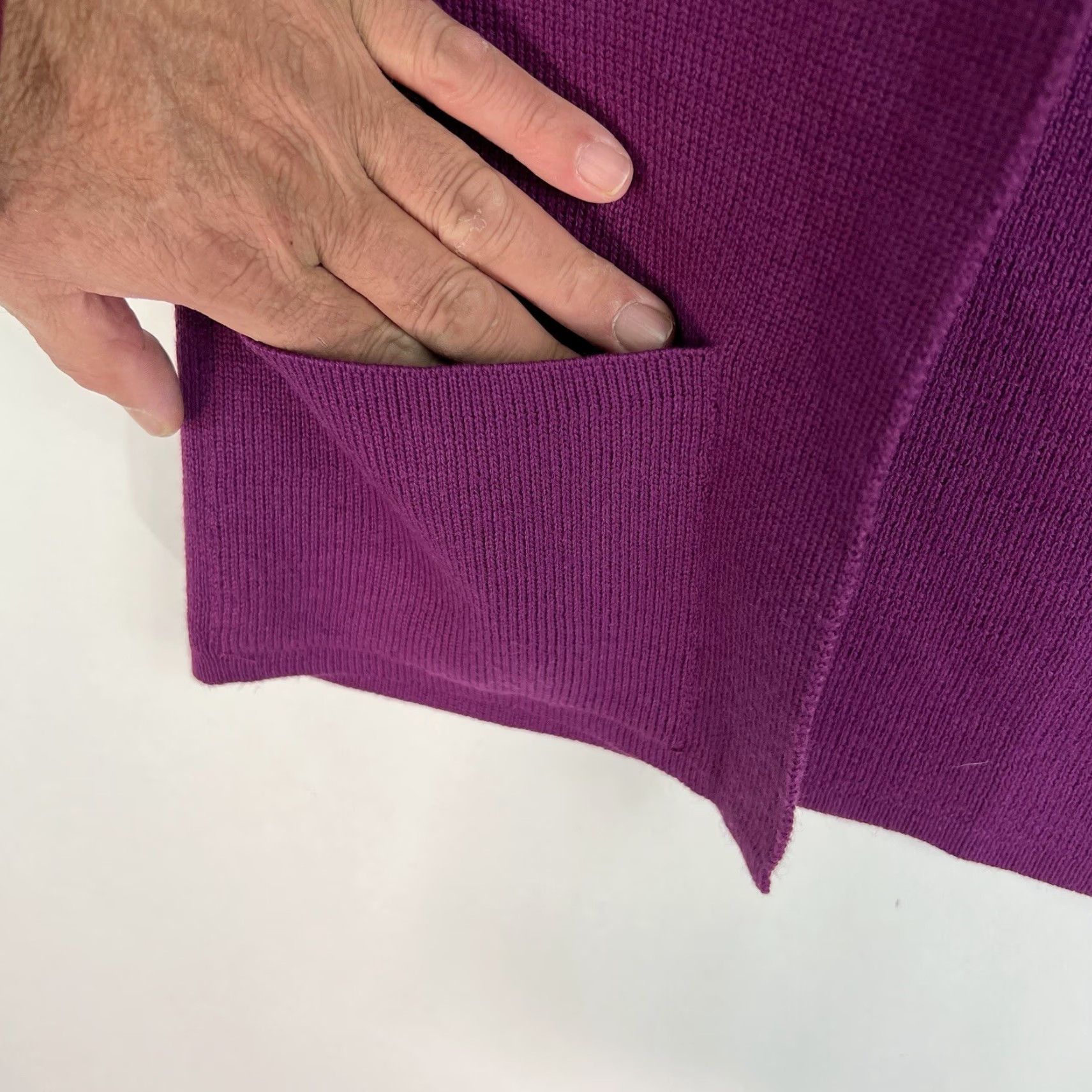 Vintage VINTAGE Vitos Paris Cardigan Sweater Vest Womens Magenta Open Front Knit Wool 2 M/Middle Size M / US 6-8 / IT 42-44 - 3 Thumbnail
