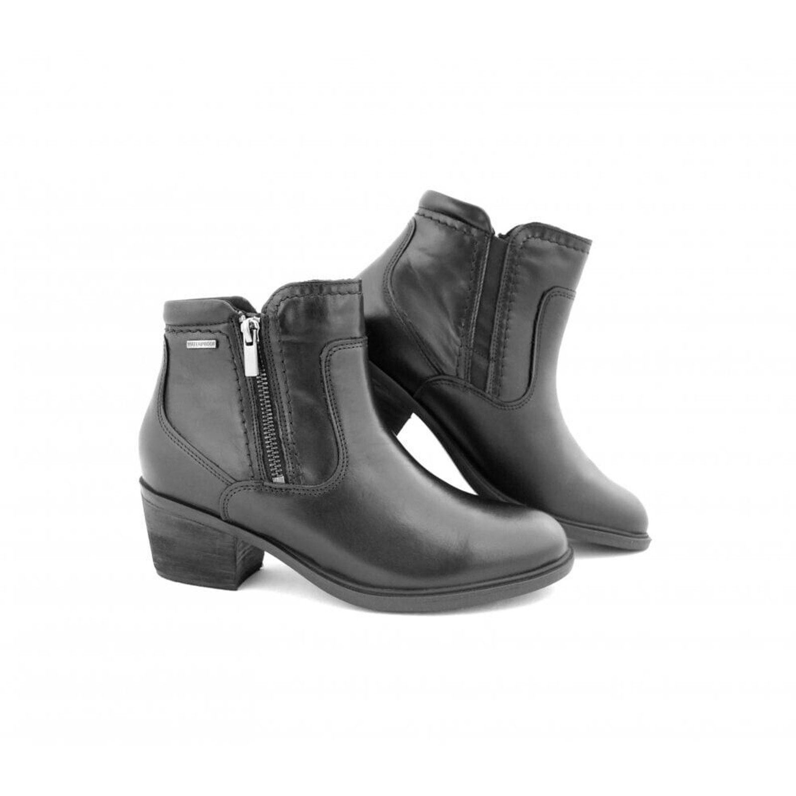 Clarks Clarks Womens Black Leather Neva Zip Wide Ankle Boots US 11 Size US 11 / IT 41 - 1 Thumbnail