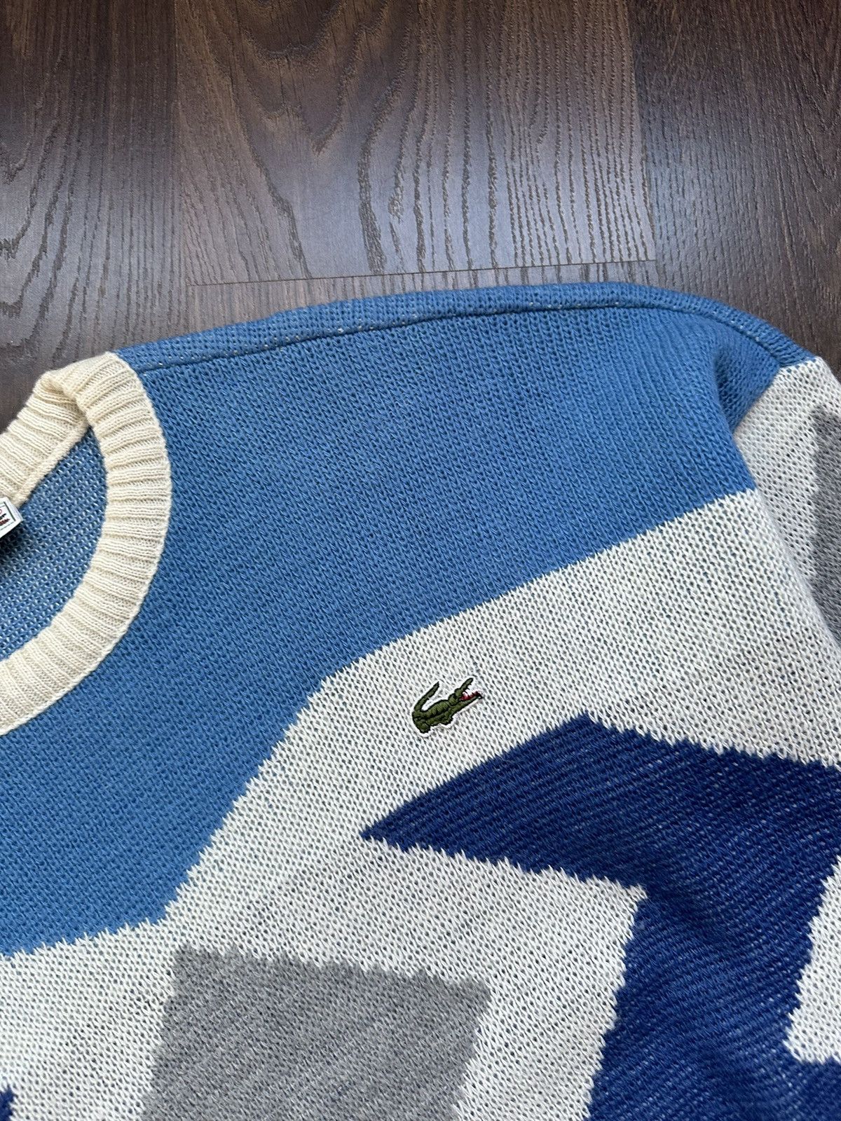 Lacoste × Vintage Vintage Retro Wool Sweater Lacoste M 90s Fullprint Size US M / EU 48-50 / 2 - 4 Thumbnail