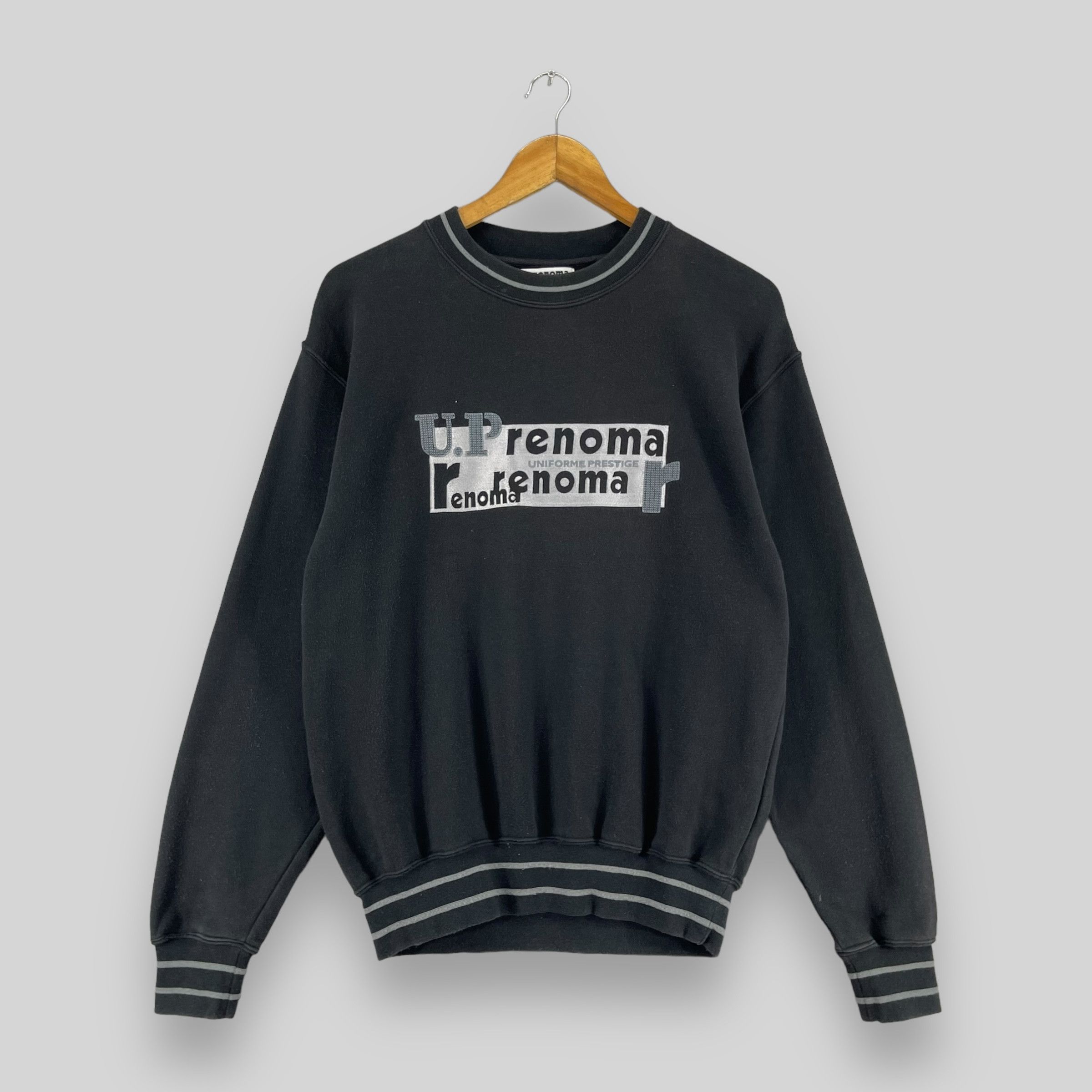 Renoma × Vintage Vintage RENOMA UP Paris Spellout Embroidery Sweatshirt Size US M / EU 48-50 / 2 - 1 Thumbnail