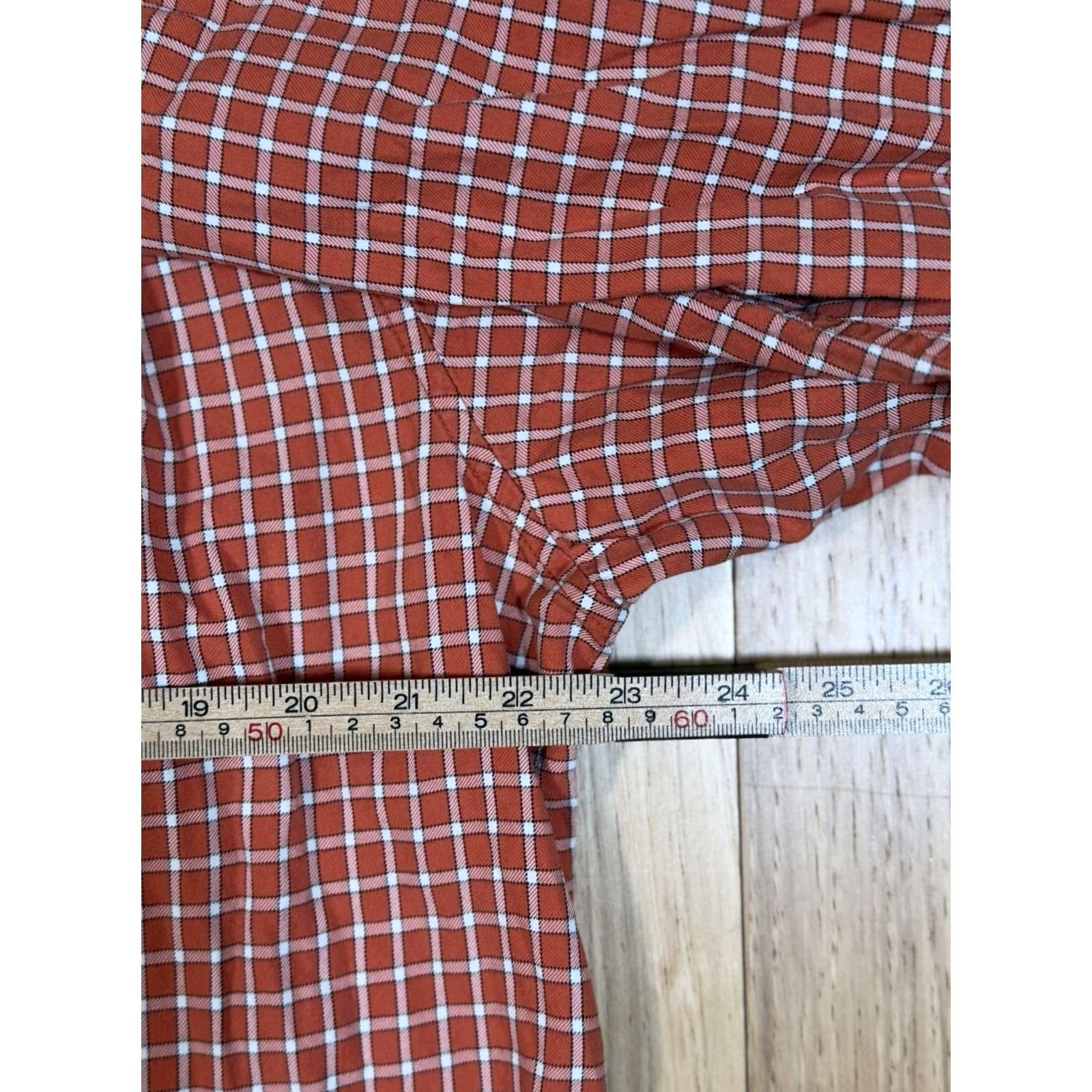Eddie Bauer Eddie Bauer Button Shirt Mens LT Large Tall Relaxed Fit Orange White Plaid Size US L / EU 52-54 / 3 - 6 Thumbnail