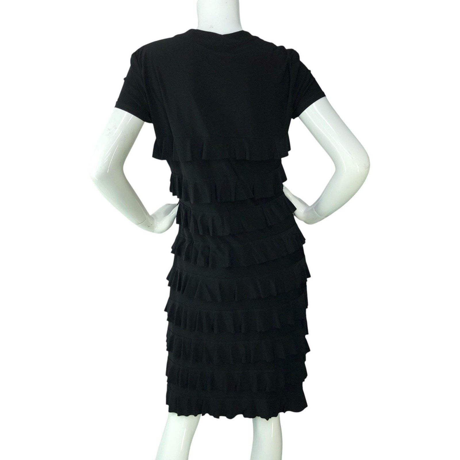 Joseph Ribkoff Joseph Ribkoff Dress 8 Short Sleeve Ruffle Tiered Knee Lngth Size M / US 6-8 / IT 42-44 - 7 Thumbnail