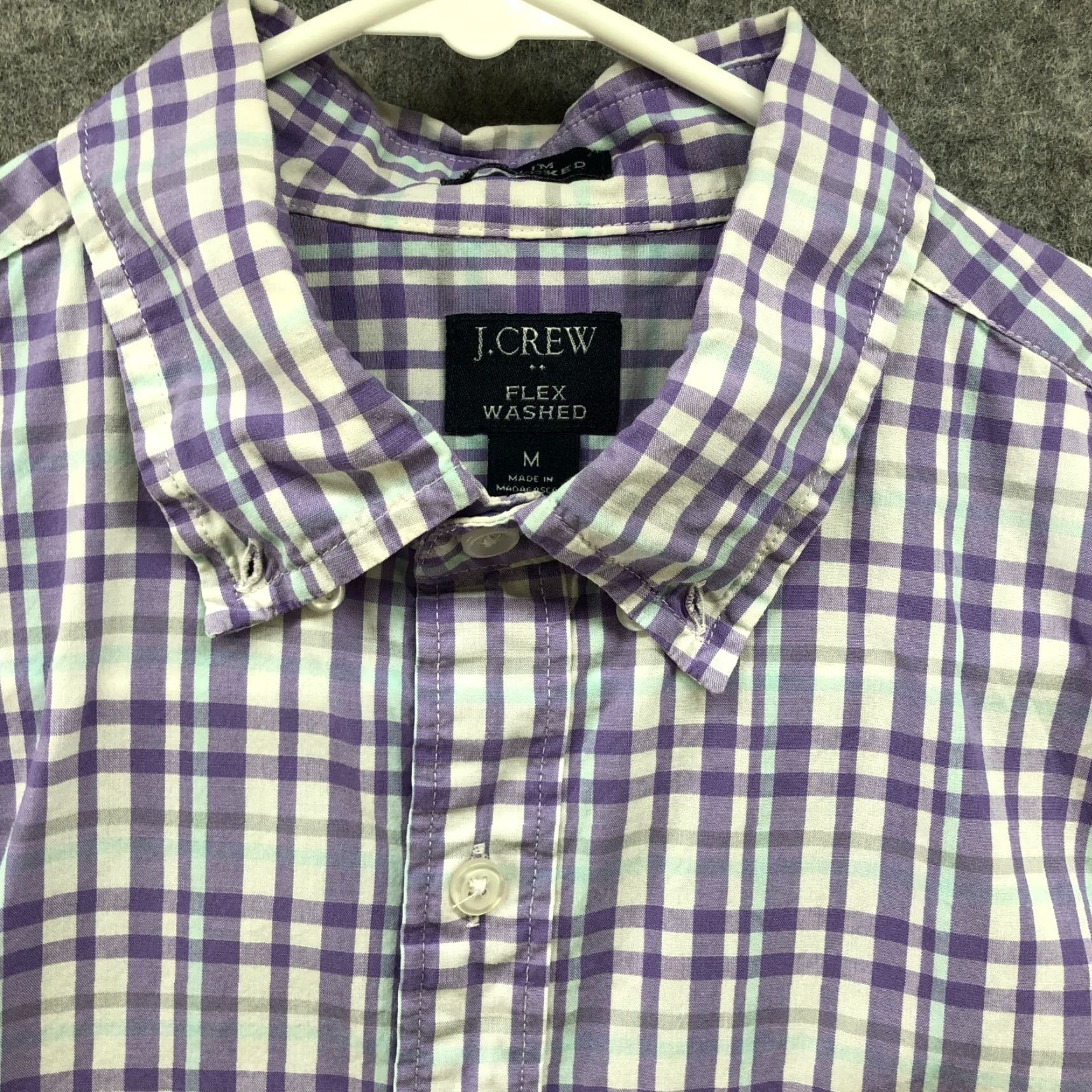J.Crew J. Crew Mens Long Sleeve Button-Up Shirt M Purple Plaid Classic Preppy Slim Fit Cotton Blend Size US M / EU 48-50 / 2 - 7 Thumbnail