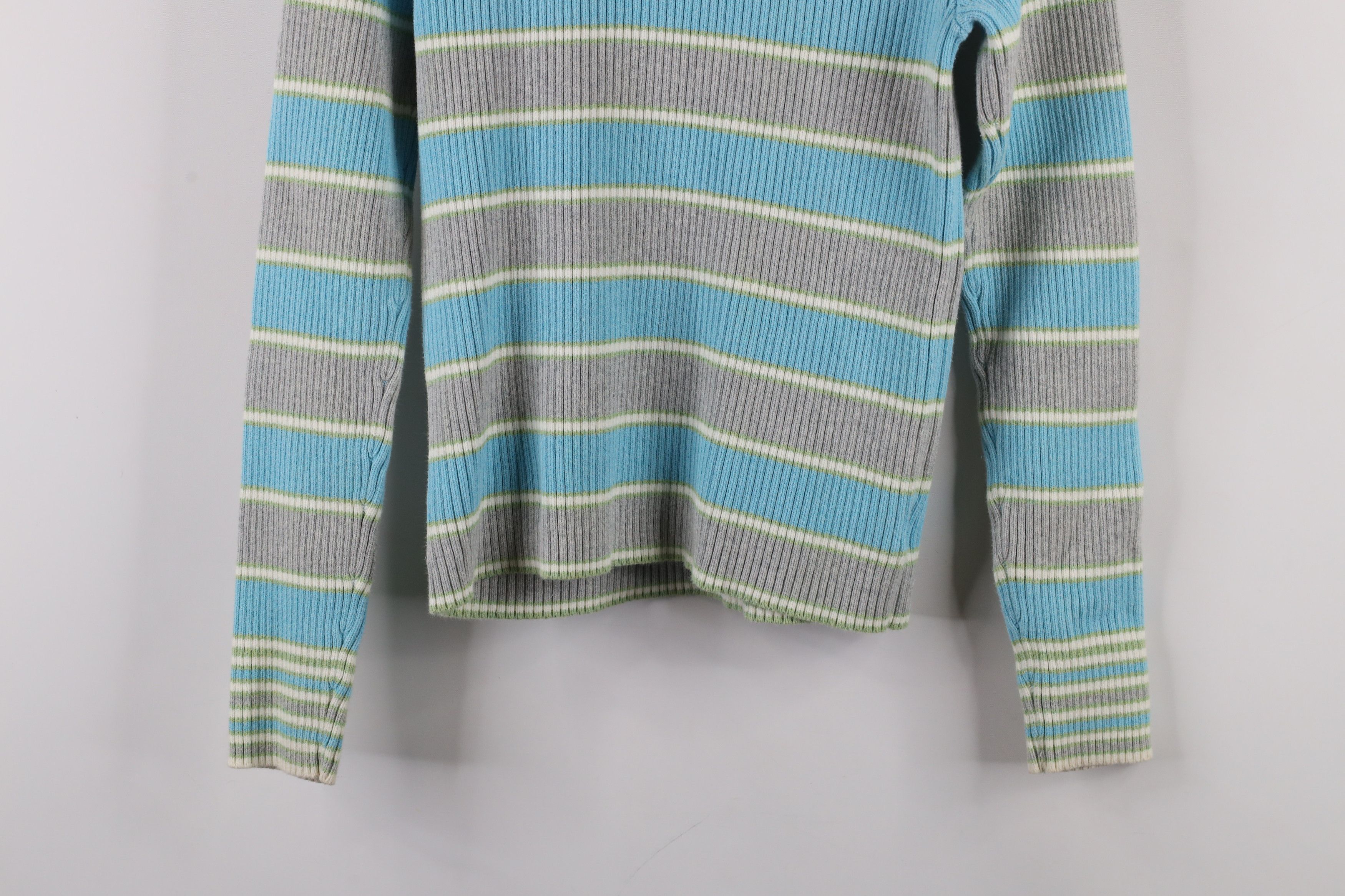 Eddie Bauer × Vintage Vintage 90s Eddie Bauer Block Ribbed Knit Turtleneck Sweater Size M / US 6-8 / IT 42-44 - 3 Thumbnail