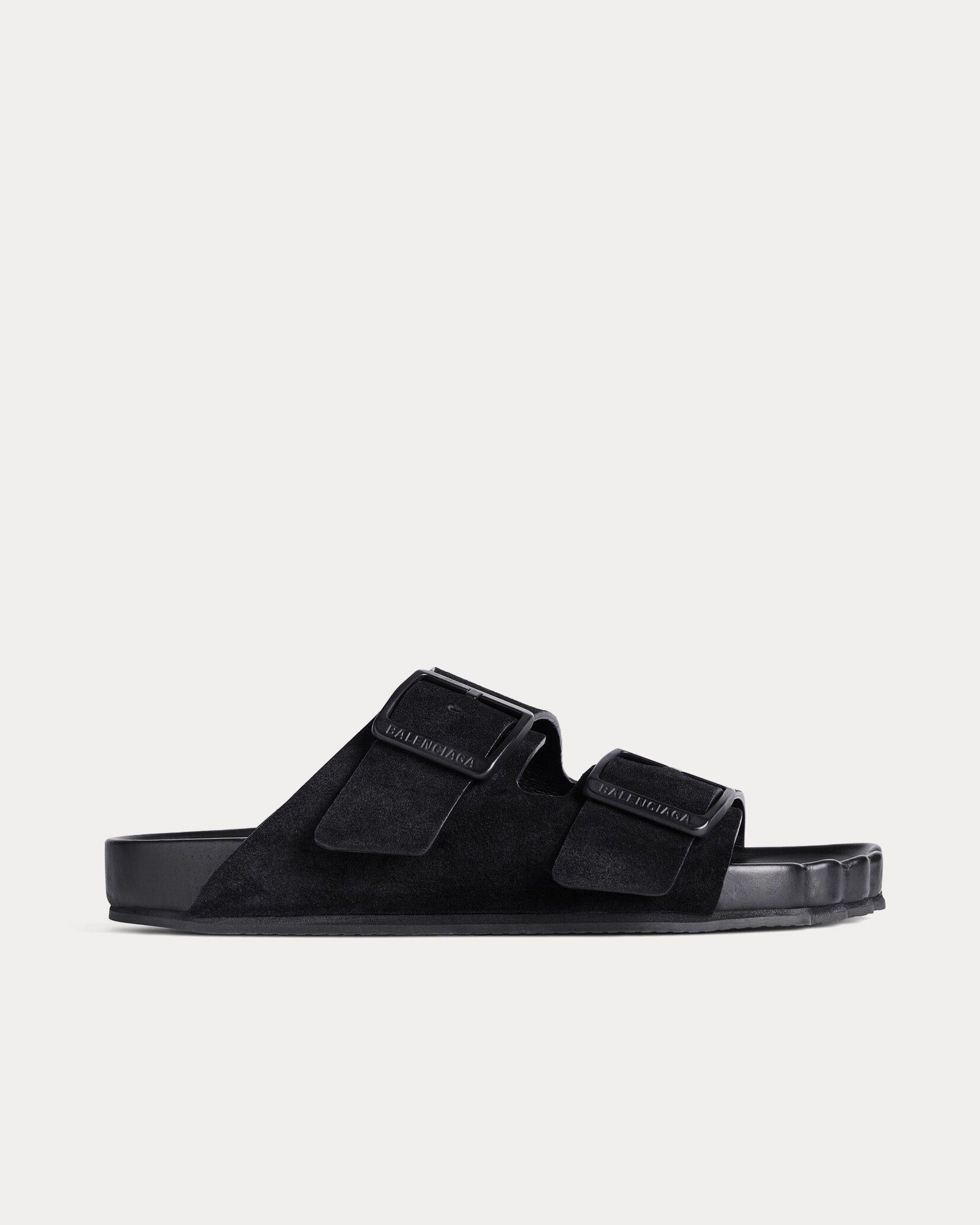 Balenciaga Sunday Suede Calfskin Black Sandals womens Size US 10 / IT 40 - 1 Thumbnail