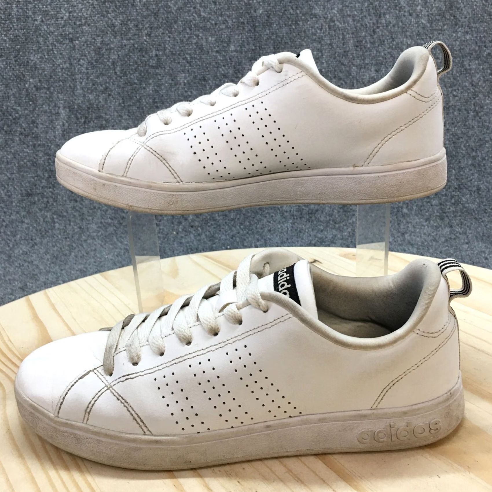 Adidas Adidas Sneaker Womens 8 White Neo Cloudfoam Advantage Lace Up Leather F99091 Size US 8 / IT 38 - 3 Thumbnail