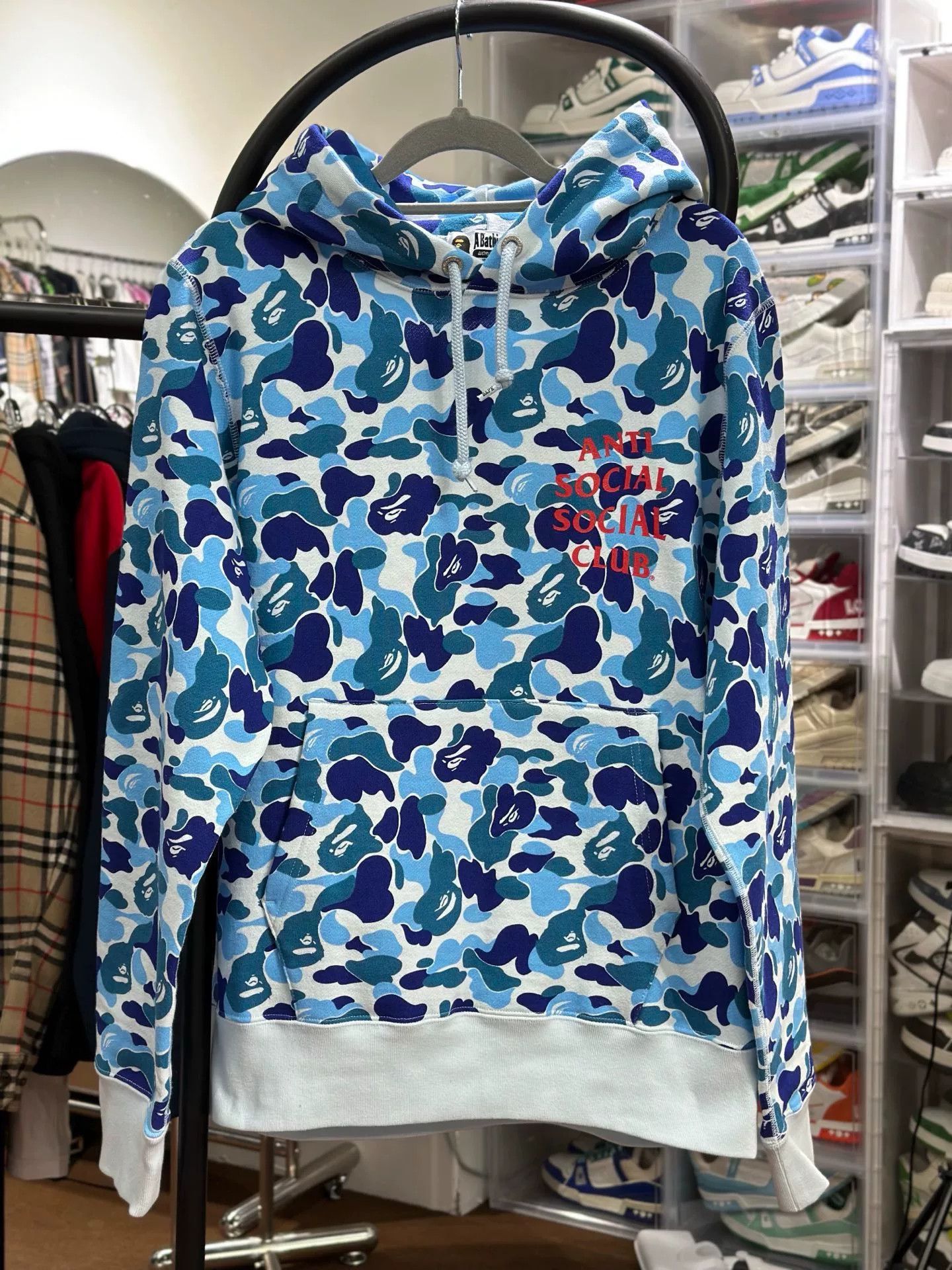 Bape Bape Collab Camo Blue Hoodie M Men Size US M / EU 48-50 / 2 - 1 Thumbnail