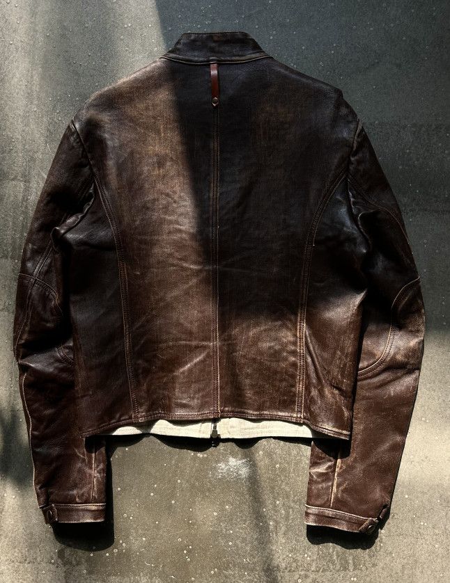 Isaac Sellam Experience Isaac Sellam Distressed Four-Pocket Leather Jacket Size US M / EU 48-50 / 2 - 2 Thumbnail