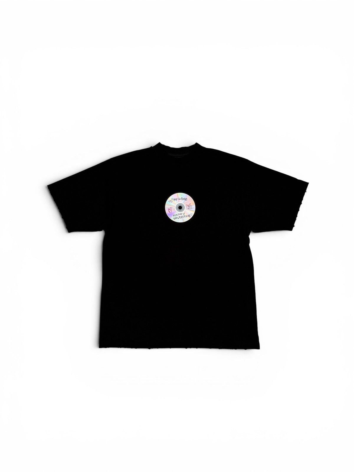 Balenciaga Balenciaga Happy Valentine Day CD Tee Shirt Black Size US M / EU 48-50 / 2 - 1 Thumbnail