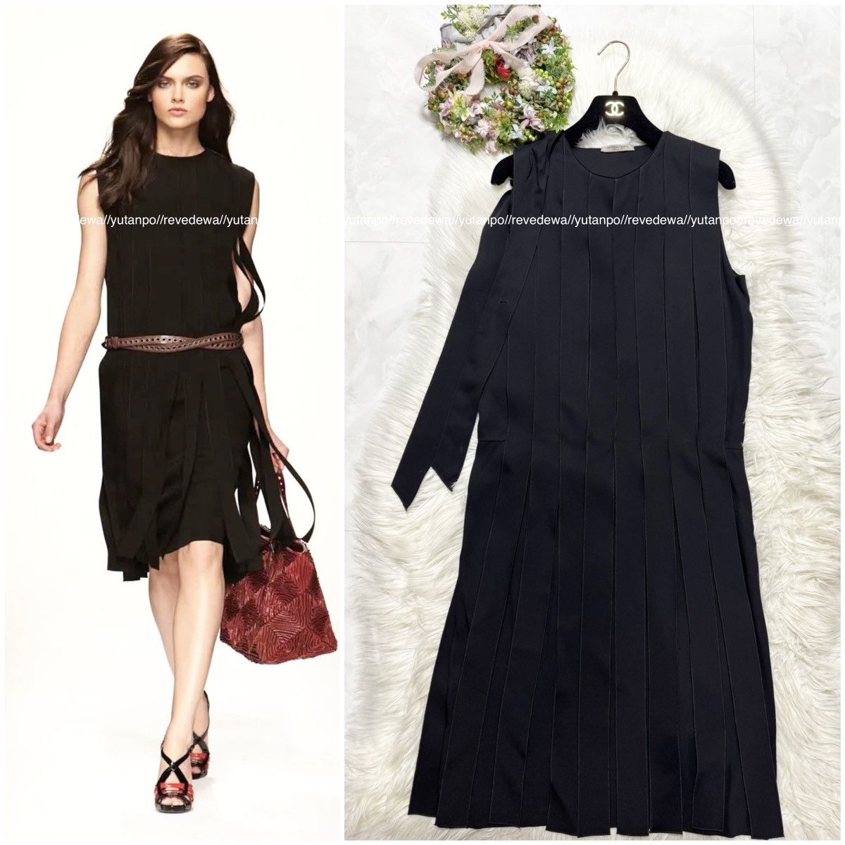 Bottega Veneta Authentic Bottega Veneta Ribbon Design Sleeveless Dress Size S / US 4 / IT 40 - 1 Thumbnail