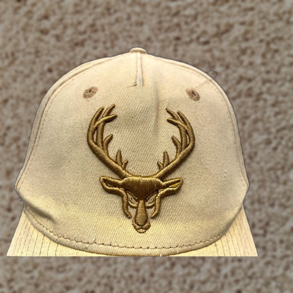 Vintage Bucked Up Hat Cap Snap Back Adult Beige 100% Cotton Camp Outdoors Baseball Cap Mens Beigh? Size ONE SIZE - 1 Thumbnail