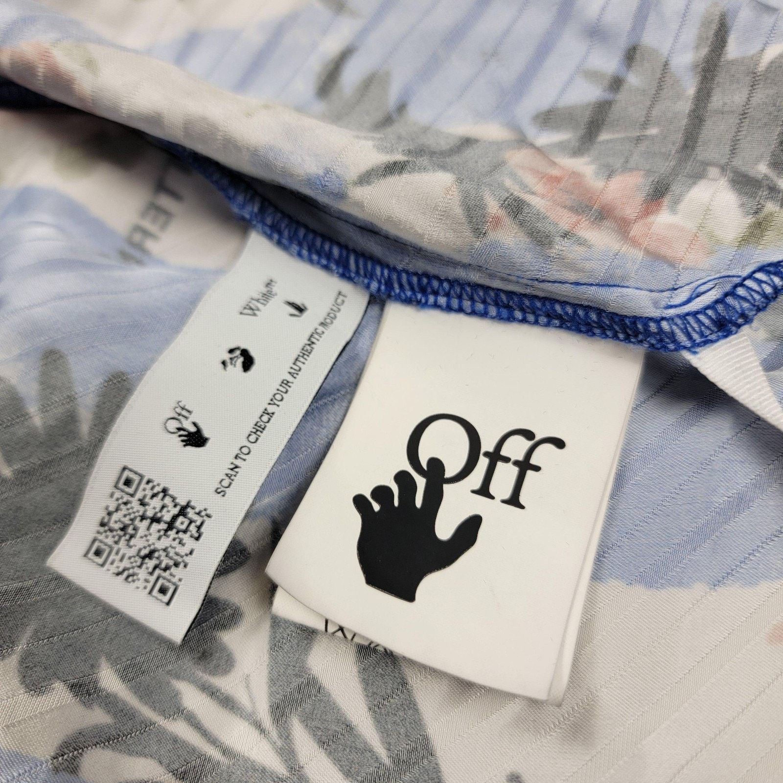 Off-White Off-White Shirt Unisex 38 Floral Stripe Virgil Abloh (976) Size XS / US 0-2 / IT 36-38 - 4 Thumbnail