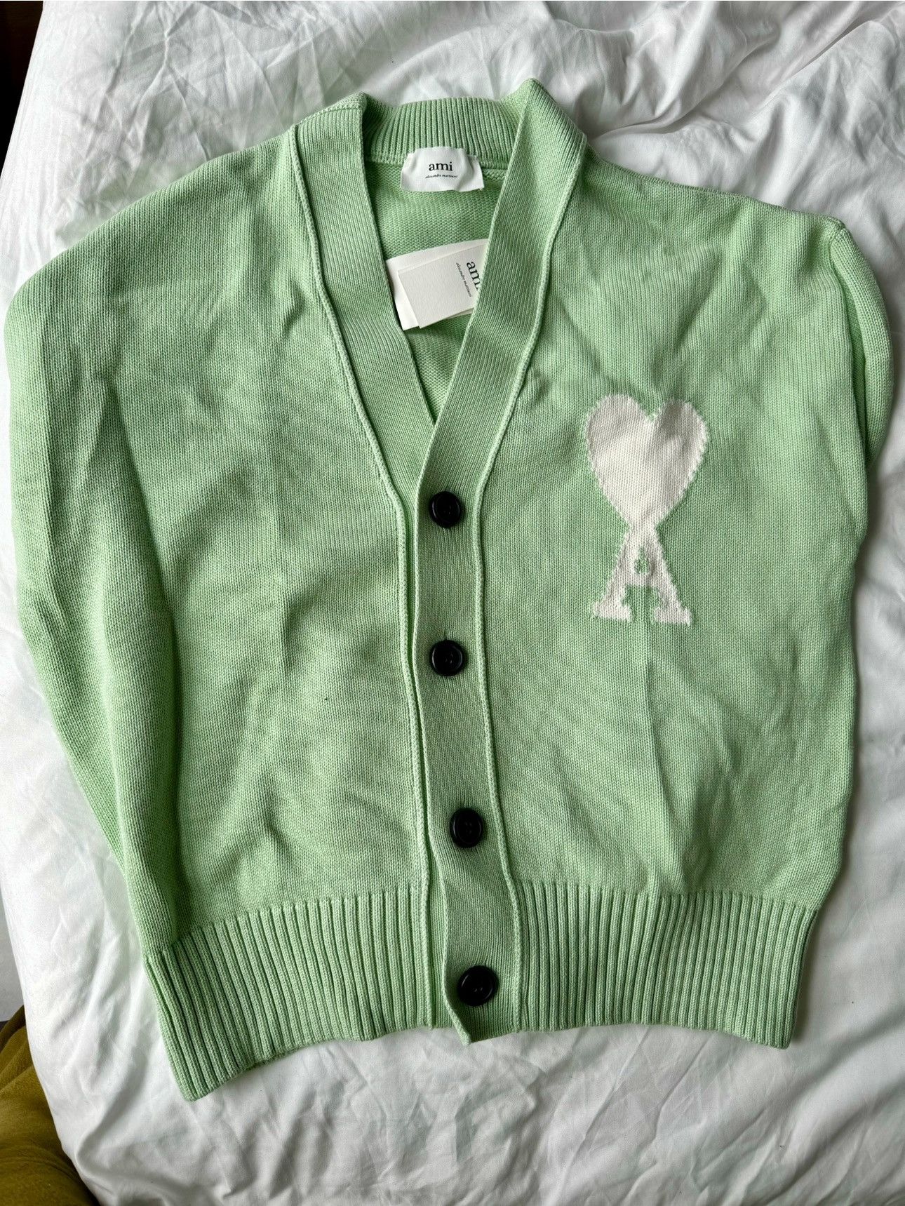 Ami Paris Alexandre Mattiussi Mint Green cardigan sweater