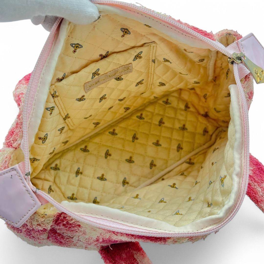 Vivienne Westwood Vivienne Westwood - Pink Canvas Orb Handbag 90s Vintage Size ONE SIZE - 5 Thumbnail