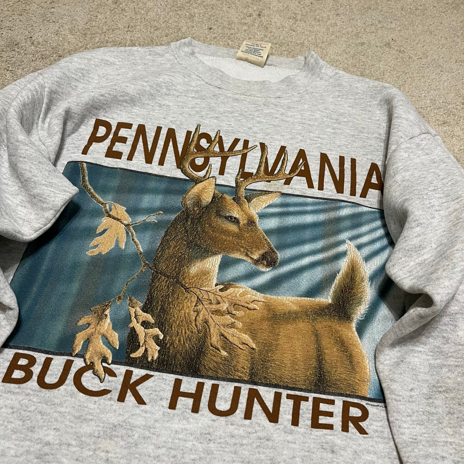 Other Vintage 1996 Pennsylvania Buck Hunter Nature Crewneck Large Size US L / EU 52-54 / 3 - 3 Thumbnail