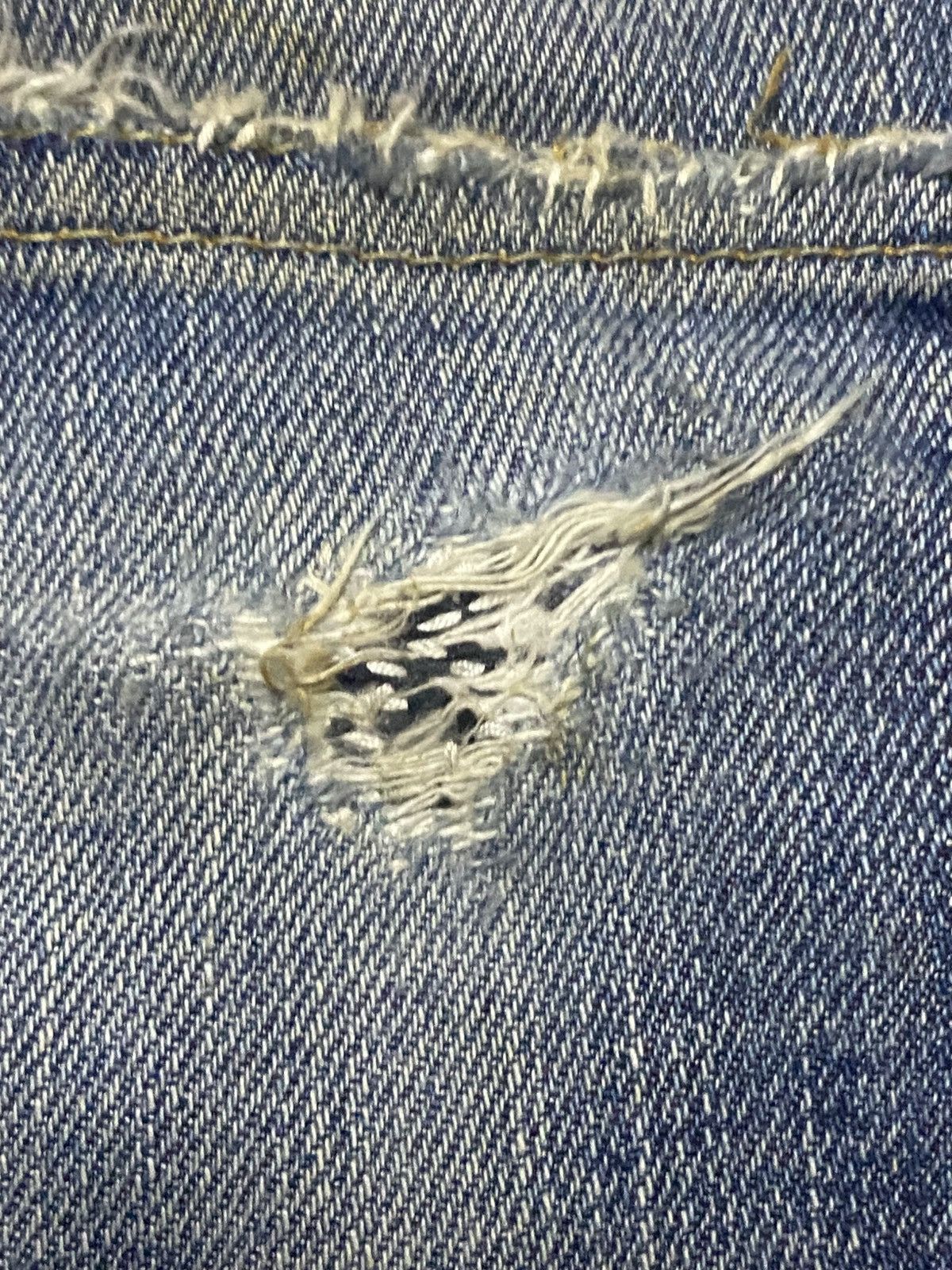 Engineered Garments × Uniqlo Vintage Uniqlo S002 Blue Wash Patches Distressed Loose Jeans Size US 35 - 11 Thumbnail