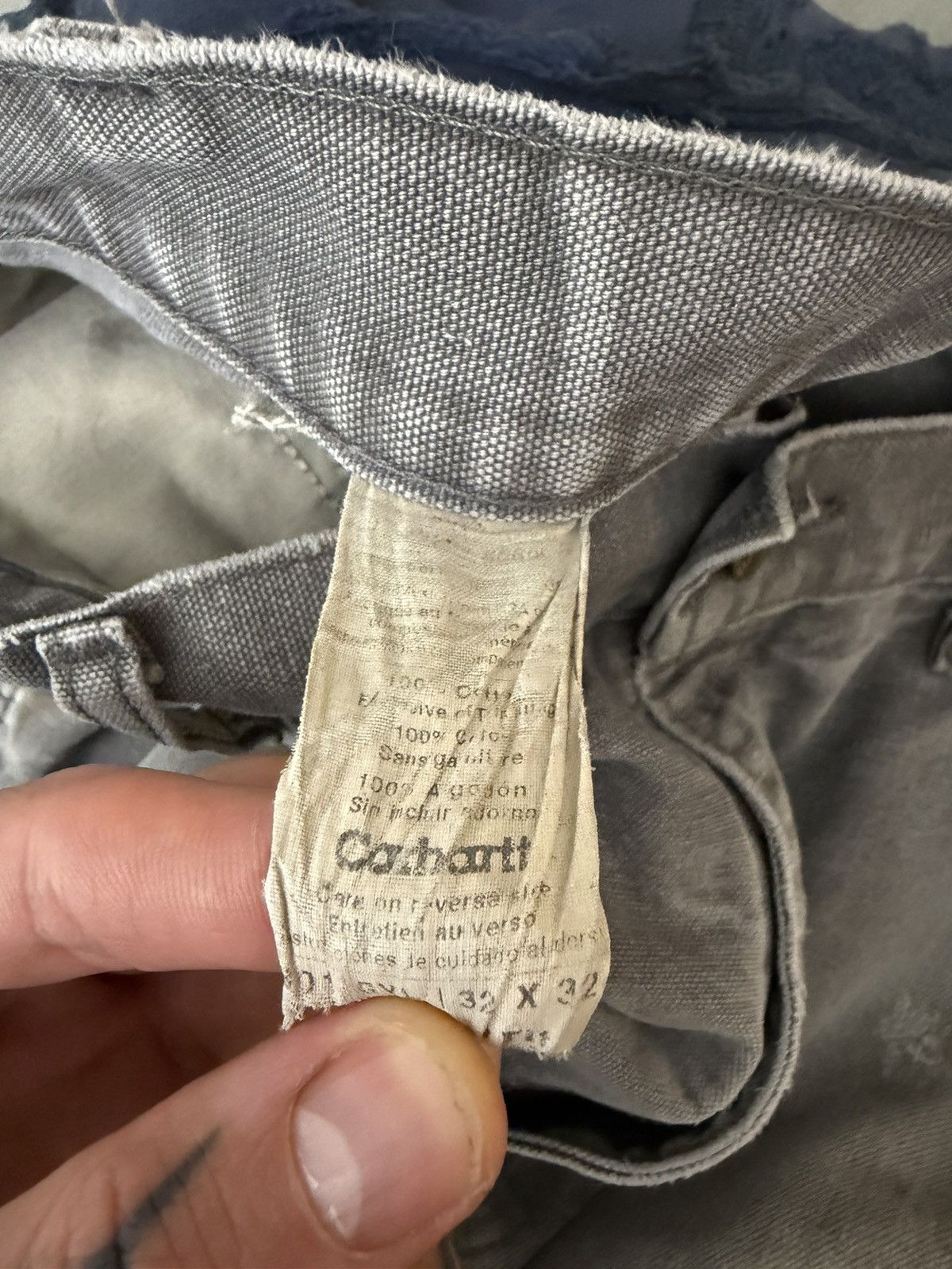 Carhartt (32x31) CRAZY THRASHED FADED Carhartt Double Knee Pants Size US 32 / EU 48 - 9 Thumbnail